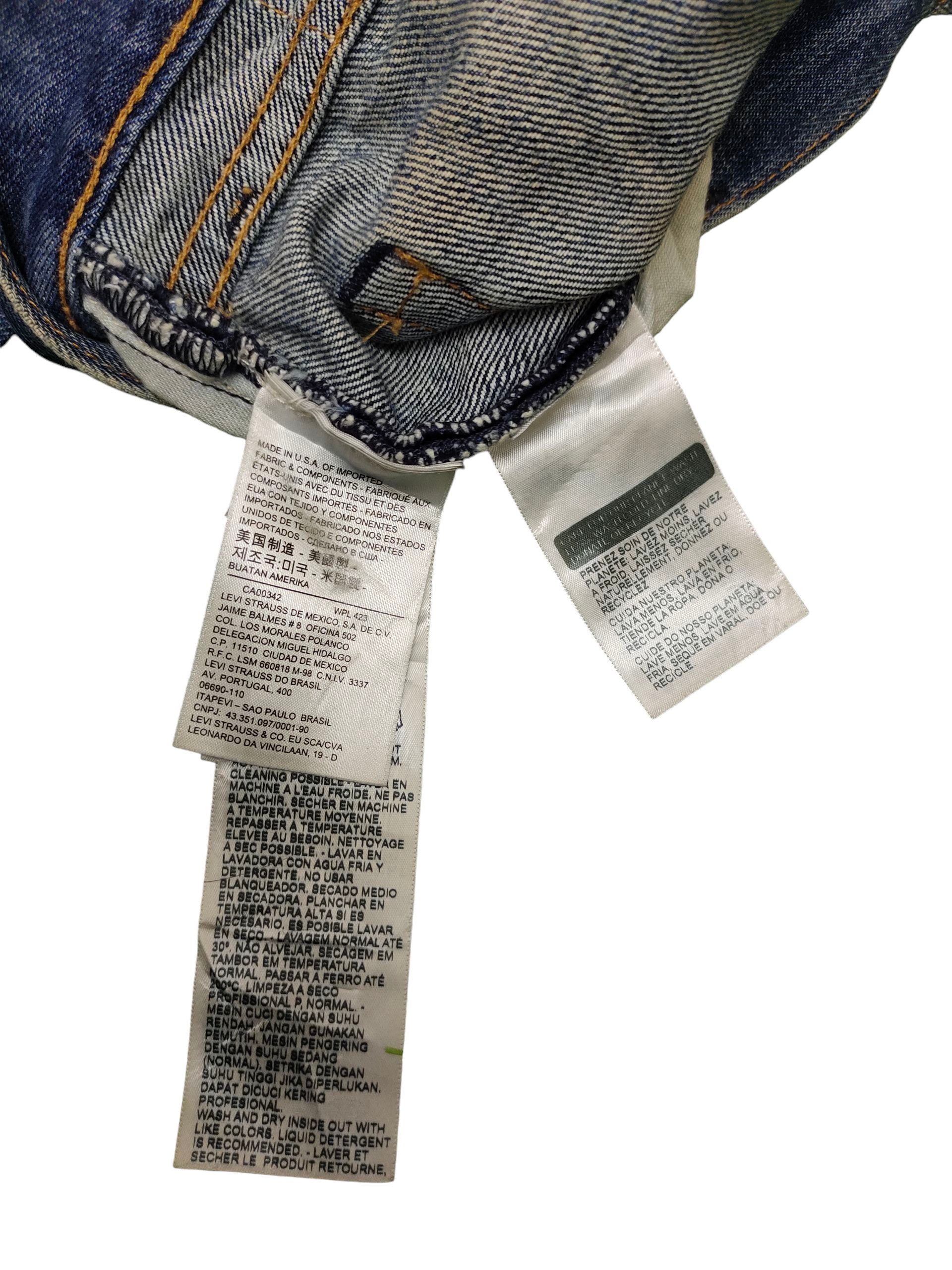 Levi's Levis 505 Clawmark Distress Faded Denim Jeans Grunge Size US 36 / EU 52 - 12 Thumbnail