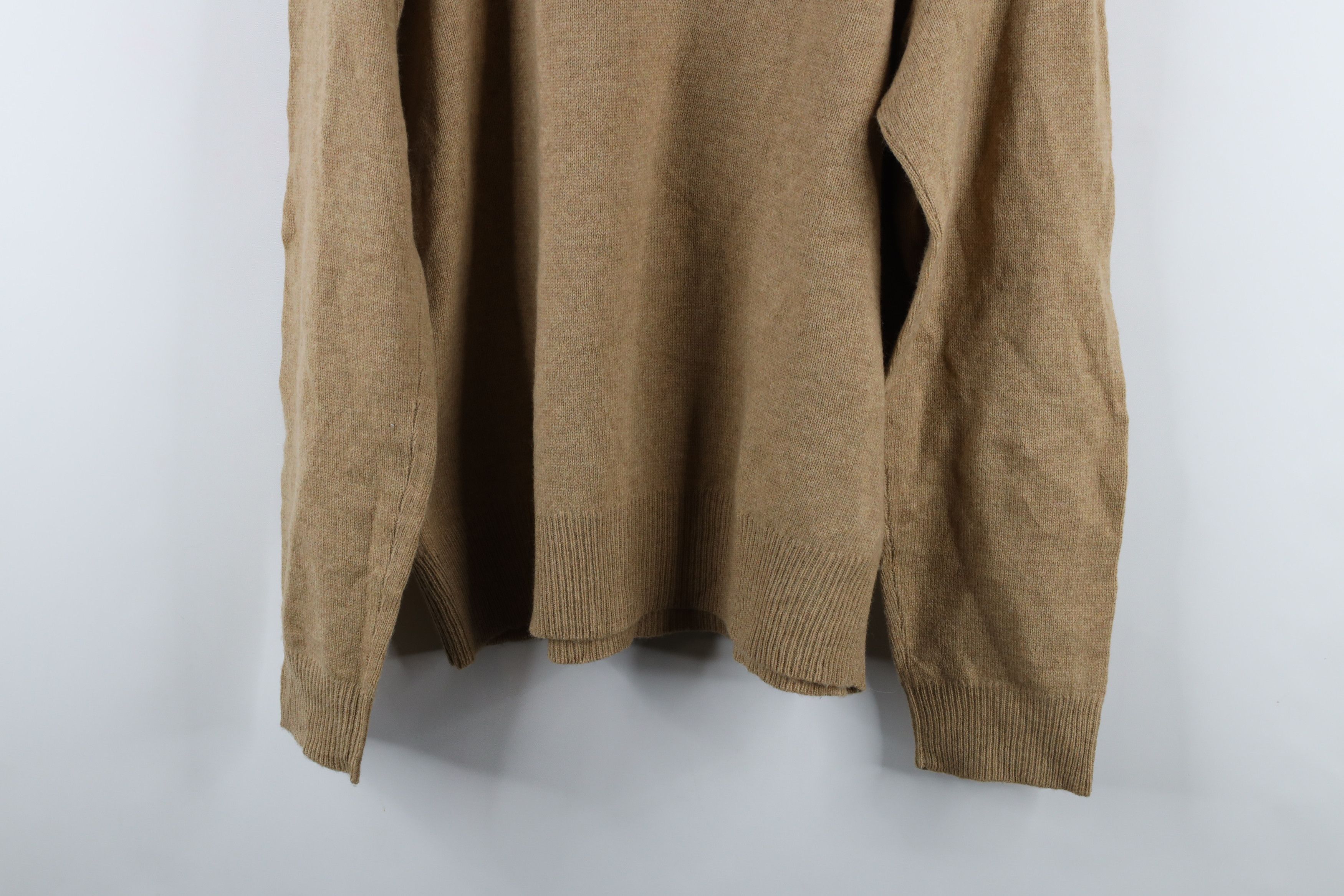 Polo Ralph Lauren Vintage 90s Ralph Lauren Knit V-Neck Sweater Oatmeal Brown Size US XL / EU 56 / 4 - 8 Thumbnail