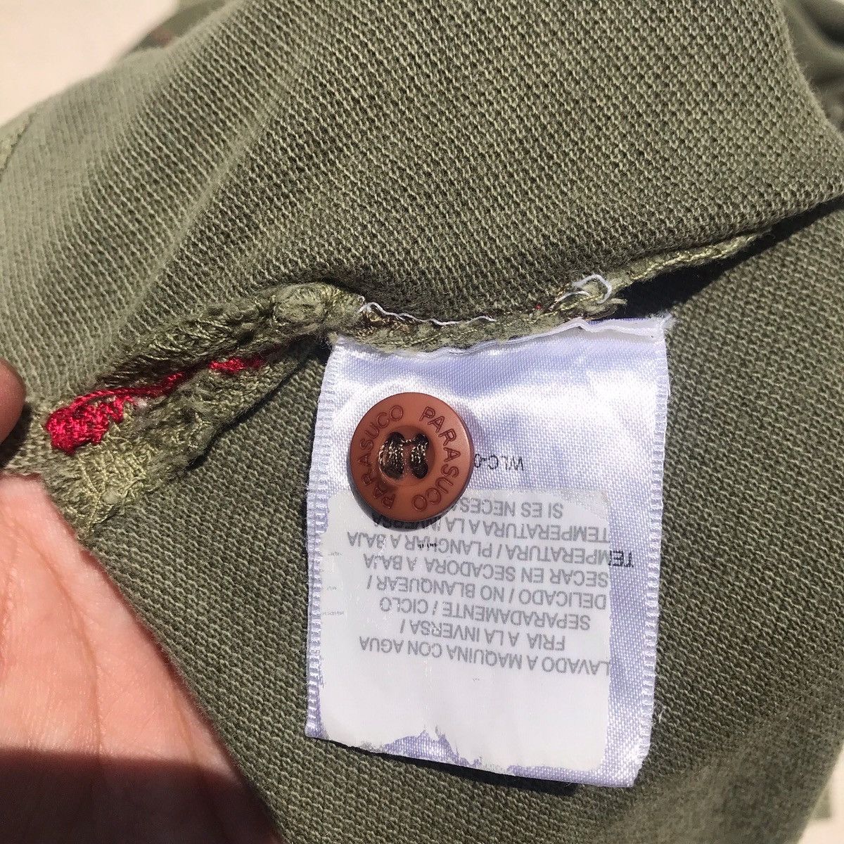 Parasuco × Vintage Parasuco Parabuco japan Denim Green long sleeve canvas polo Size US L / EU 52-54 / 3 - 9 Thumbnail