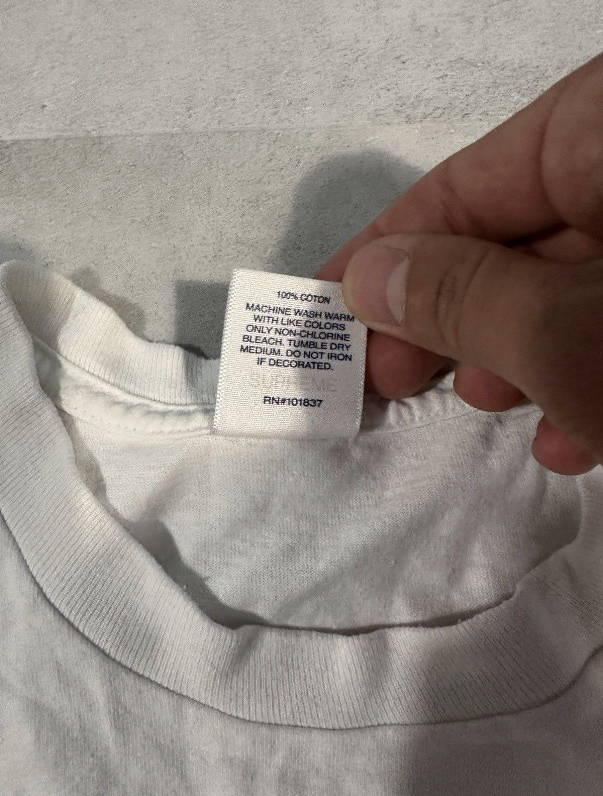 Supreme Supreme D'Hiver T-Shirt Weiß Herren - FW19 Size US L / EU 52-54 / 3 - 3 Thumbnail