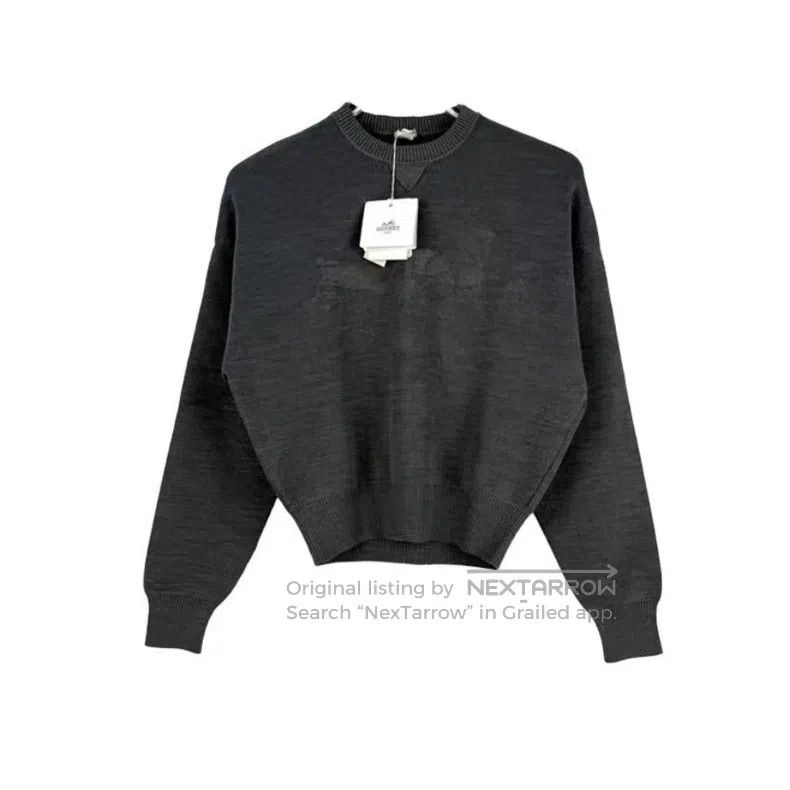 Hermes Hermes Gray Horse Pattern Cashmere and Silk Wool Sweater Size XS / US 0-2 / IT 36-38 - 1 Thumbnail