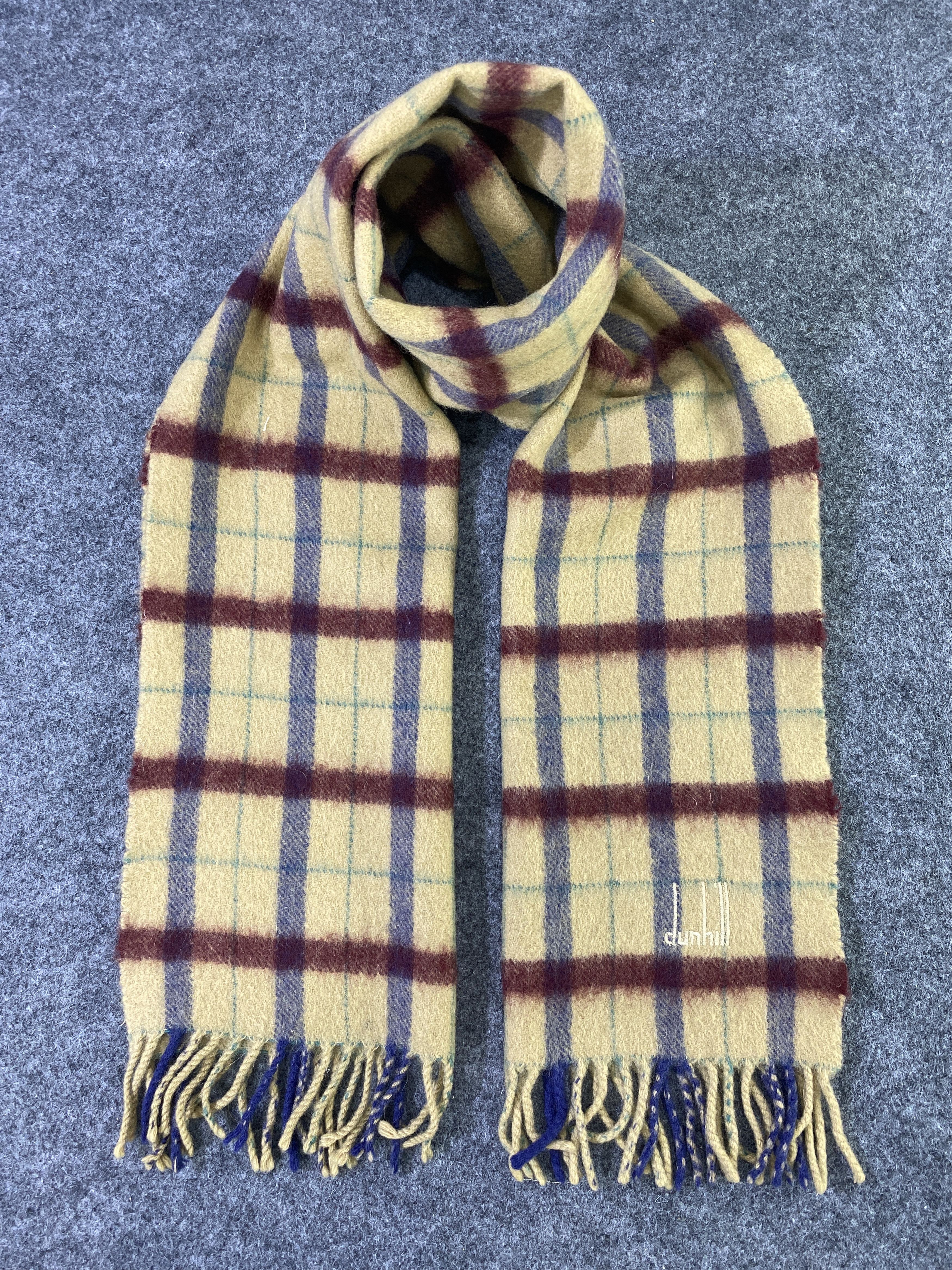 Alfred Dunhill Dunhill Cashmere Scarf / Muffler / Neckwear -T724 Size ONE SIZE - 1 Thumbnail