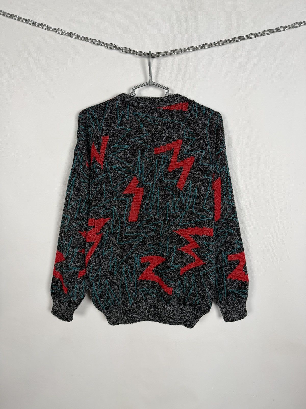 Vintage Mr. Rodia Vintage Crew Sweater Lightning Pattern Pullover Size US S / EU 44-46 / 1 - 8 Thumbnail