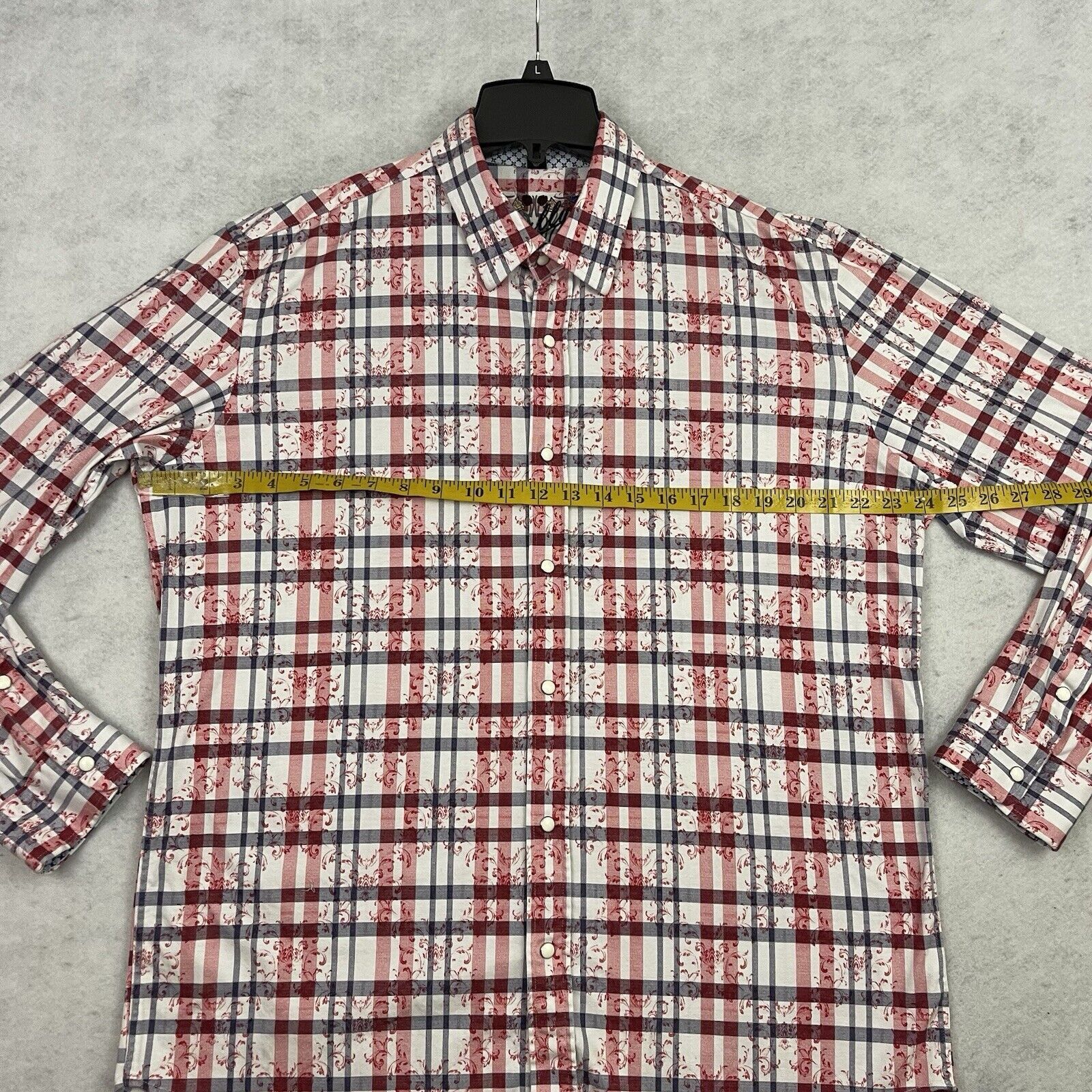 Scully Scully Western Shirt Mens Size Large L Red Plaid Pearl Snaps Size US L / EU 52-54 / 3 - 6 Thumbnail