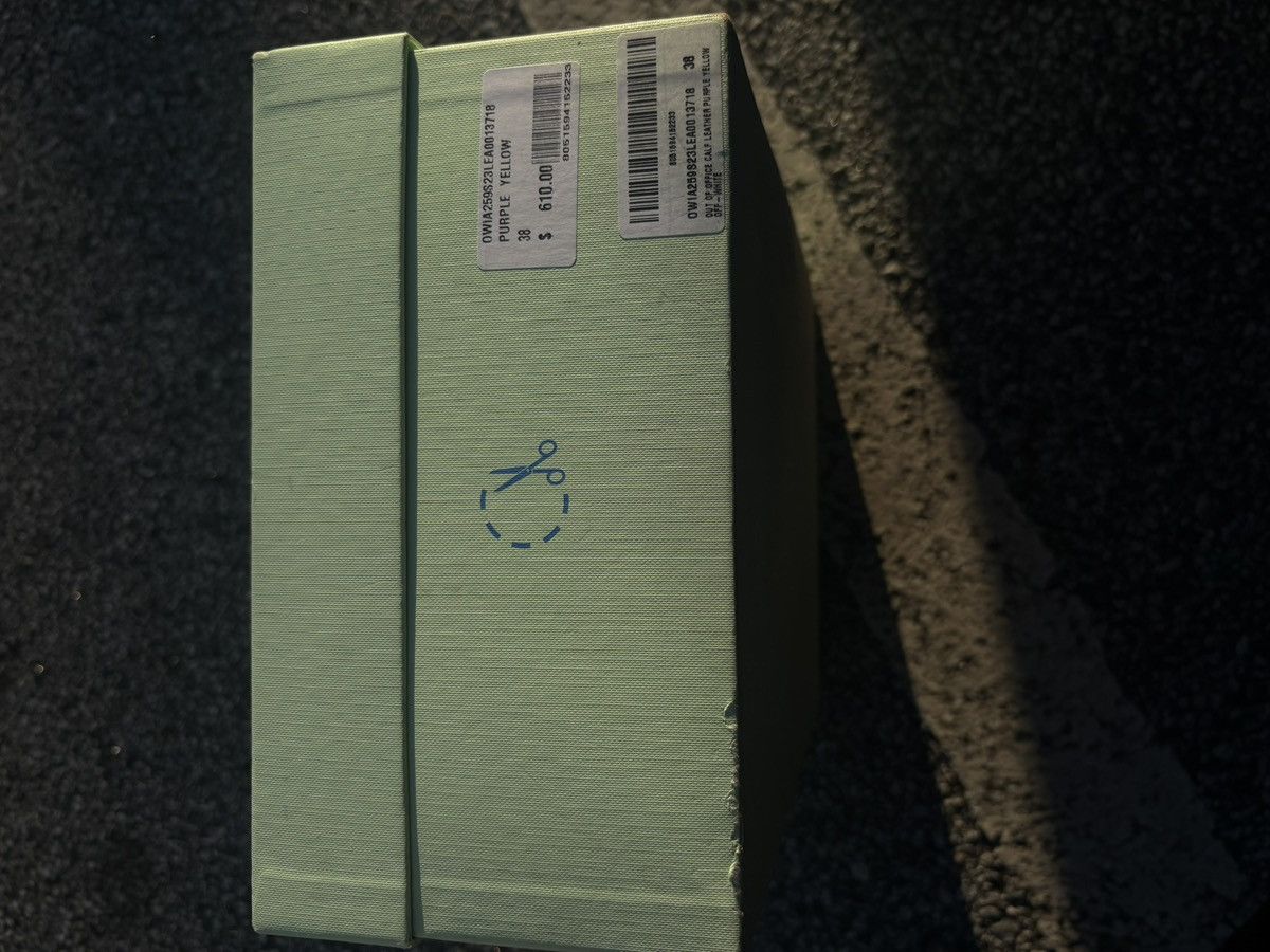 Off-White OUT OF OFFICE CALF LEATHER PURPLE YELLOW-OFF WHITE SHOES Size US 8 / IT 38 - 4 Thumbnail