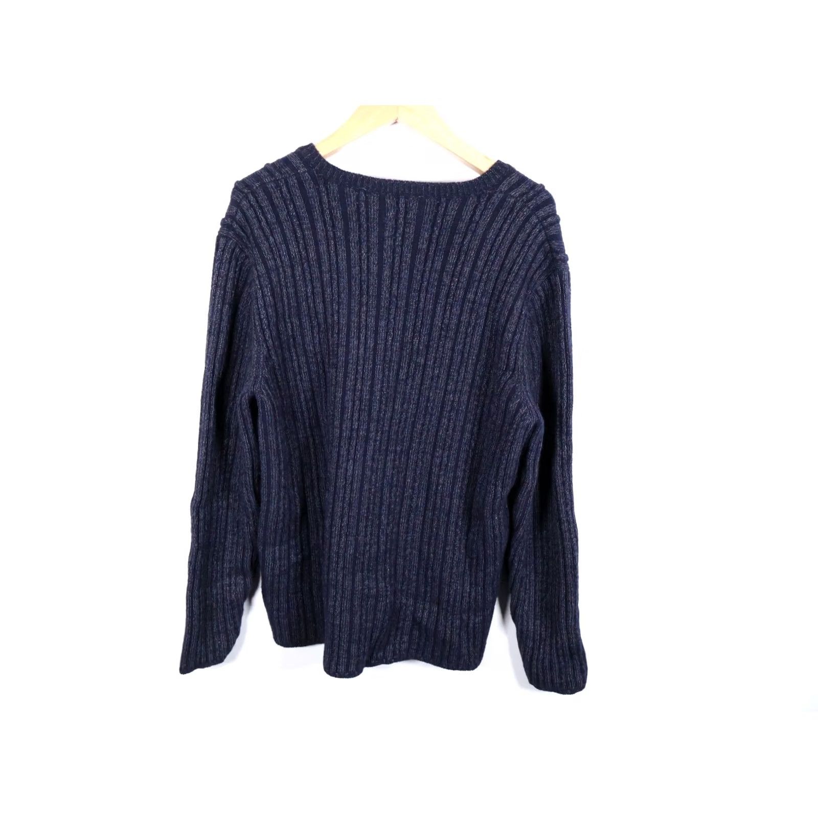 Tommy Hilfiger Lambs Wool Silk Sweater Men's XL Dark Blue V-Neck Heavyweight Knit Pullover Tommy Hilfiger Women? Size US XL / EU 56 / 4 - 2 Thumbnail