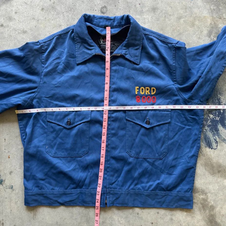 Ford Vintage 60s Ford 105 8000 Tractor Chain Stitched Work Jacket Size US XXL / EU 58 / 5 - 7 Thumbnail