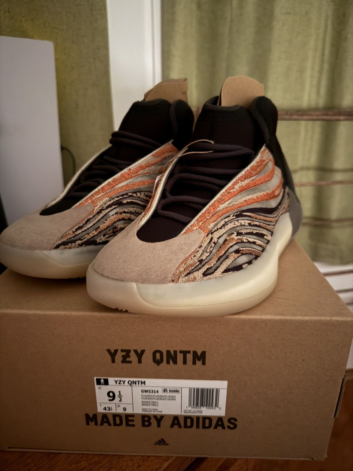 Adidas Yeezy Quantum Flash Qntm Flash Orange Size — Adidas Yeezy