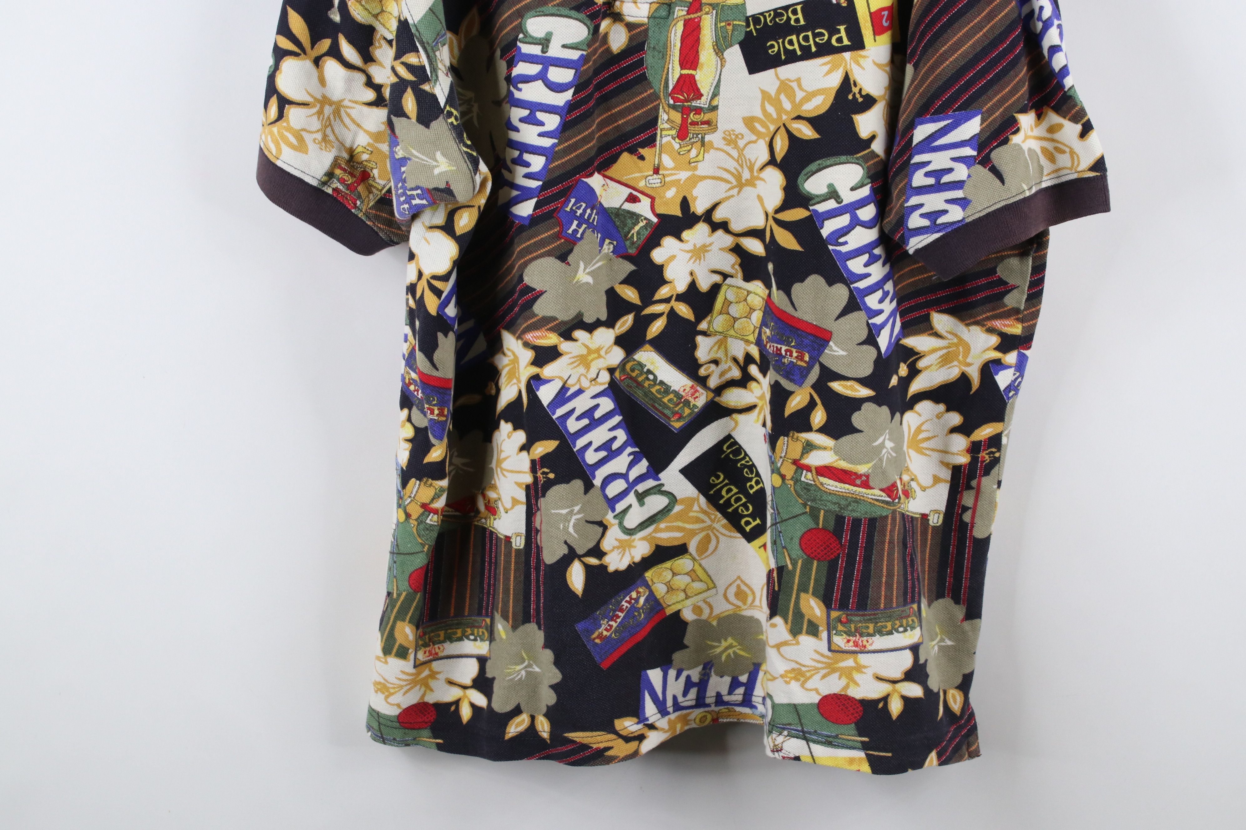 Vintage Vintage 90s Streetwear Flower All Over Print Golf Polo Shirt Size US M / EU 48-50 / 2 - 3 Thumbnail