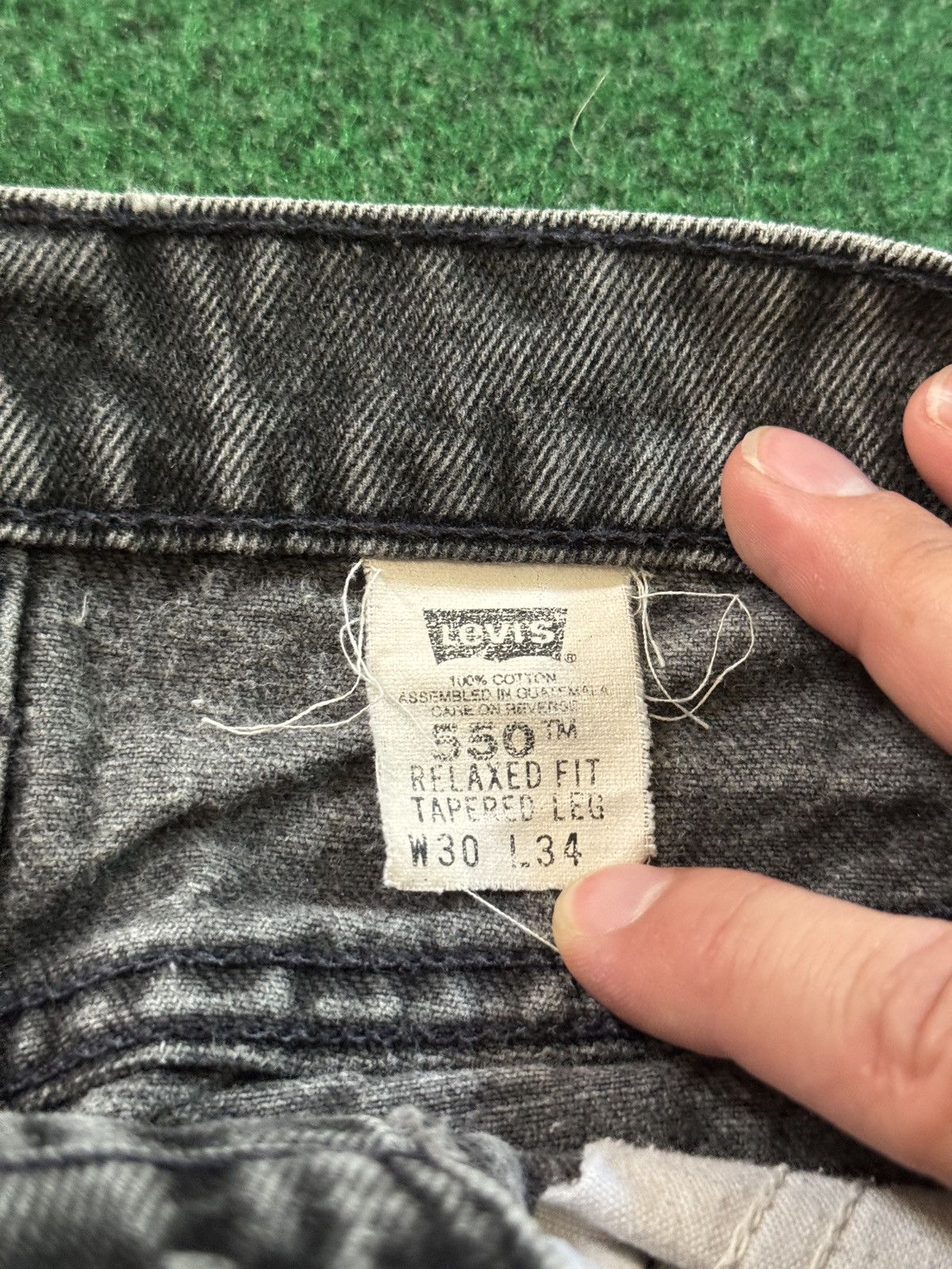 Levi's Vintage Clothing Vtg 90s Levi’s 517 Cutoff Black Jorts Grunge Denim Shorts Size US 29 - 4 Thumbnail