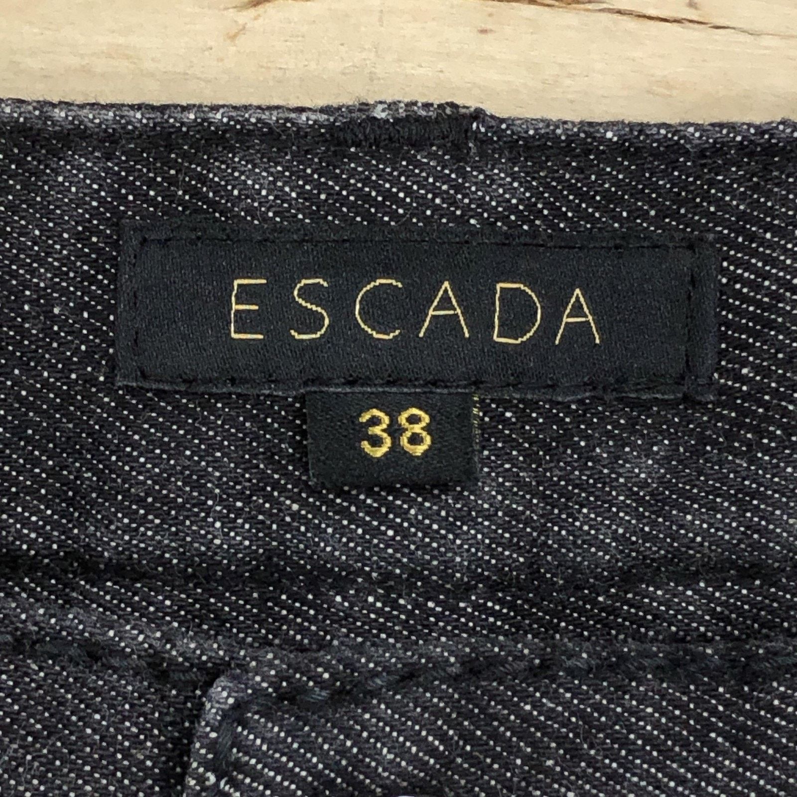 Escada Escada Jeans 38 Black Straight Leg Stretch Pants Modern Fit Size 32" / US 10 / IT 46 - 9 Thumbnail