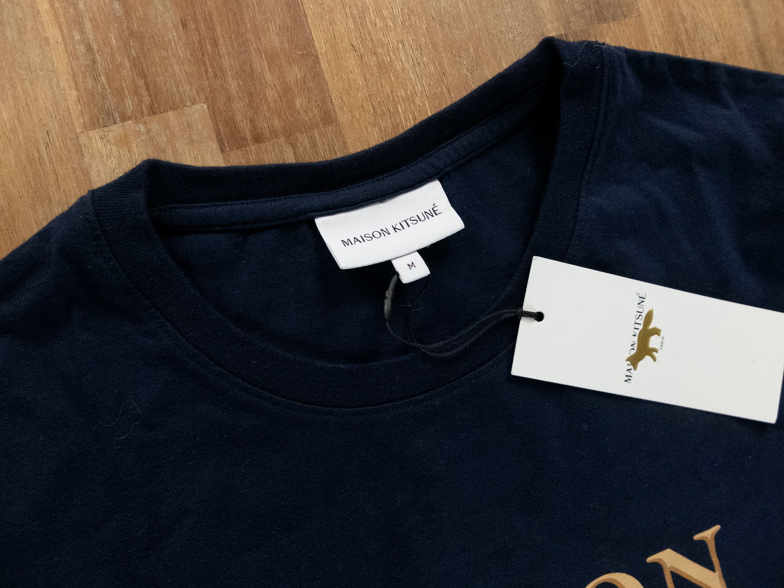 Maison Kitsune MAISON KITSUNE navy blue champion fox t-shirt Medium q Size US M / EU 48-50 / 2 - 5 Thumbnail