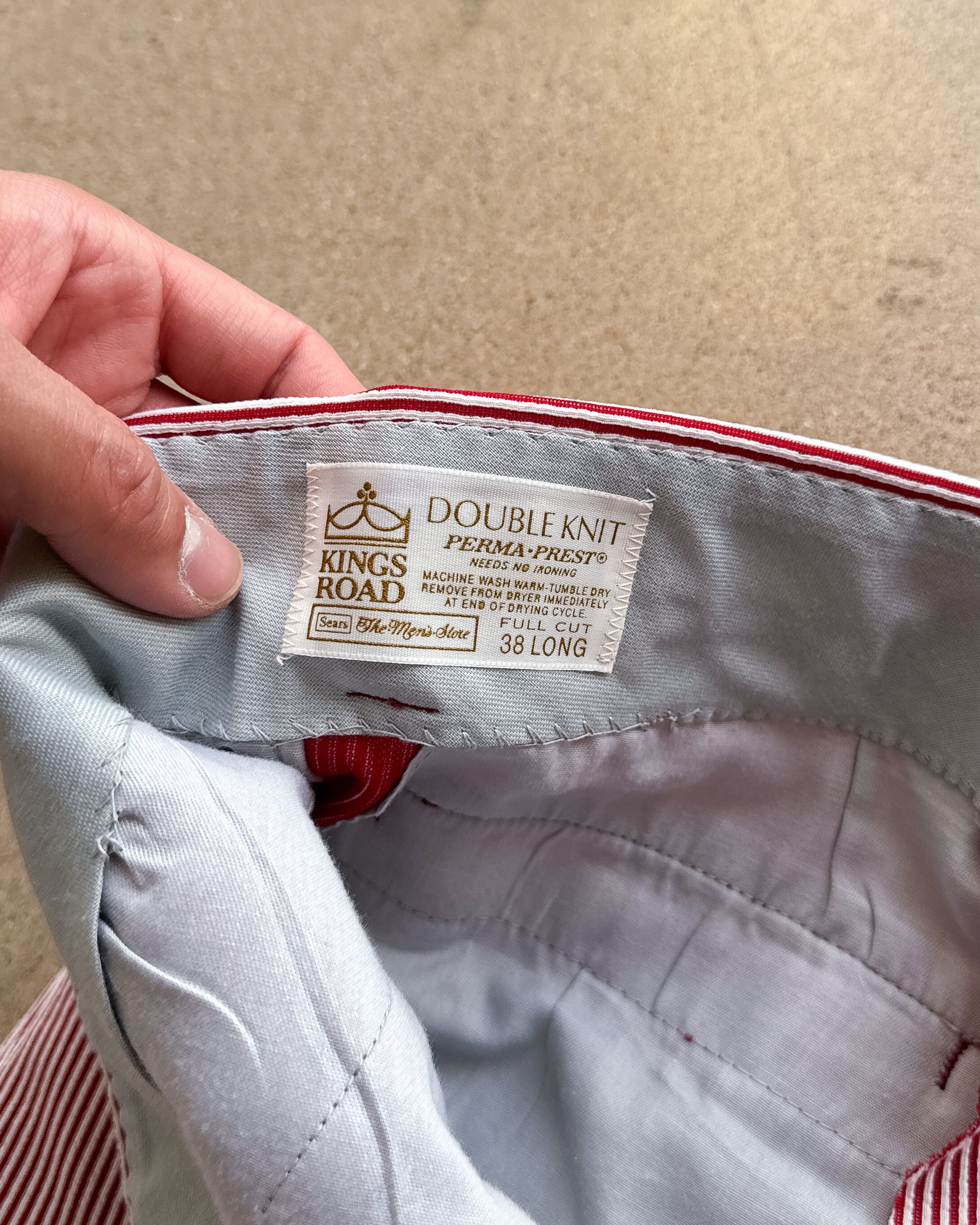 Vintage Vintage 70s Sears Kings Road Hickory Vertical Striped Pants Size US 32 / EU 48 - 3 Thumbnail