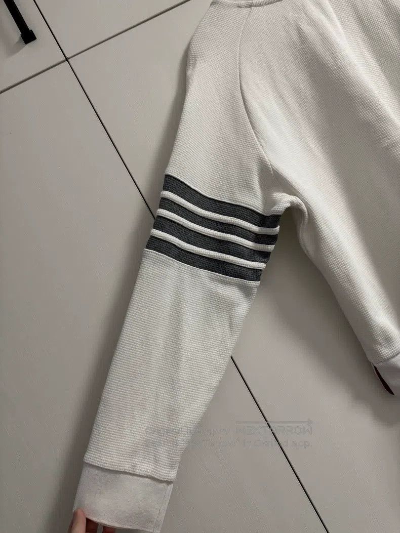 Thom Browne Thom Browne White waffle hoodie Size US L / EU 52-54 / 3 - 3 Thumbnail