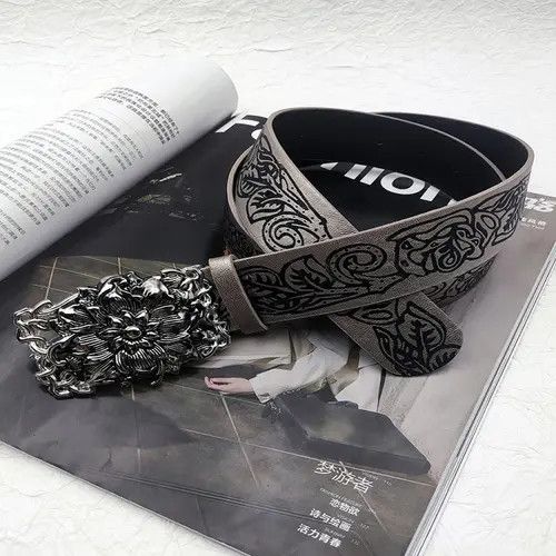 Other 918Floral Design Leather Belts with Unique Buckles Size ONE SIZE - 6 Thumbnail