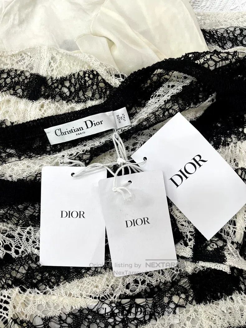 Dior Dior 25 early autumn black and white striped knitted long Size XS / US 0-2 / IT 36-38 - 4 Thumbnail