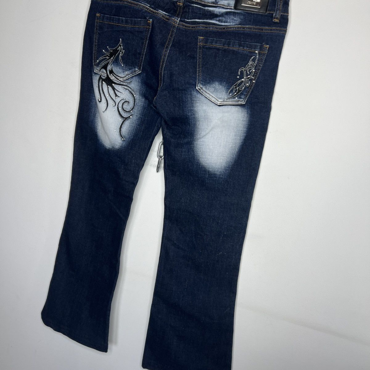 Japanese Brand × Vintage Vintage Crazy Age Low Rise Bootcut Denim Jeans Baggy Tribal Size 30" / US 8 / IT 44 - 6 Thumbnail