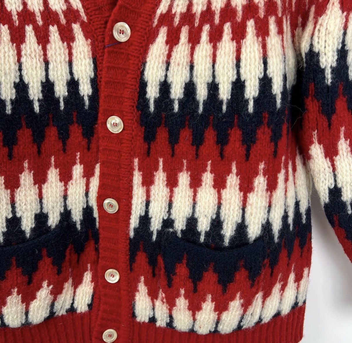 Gucci Gucci/Argyle Jacquard Cardigan Sweater K12 Size L / US 10 / IT 46 - 6 Thumbnail