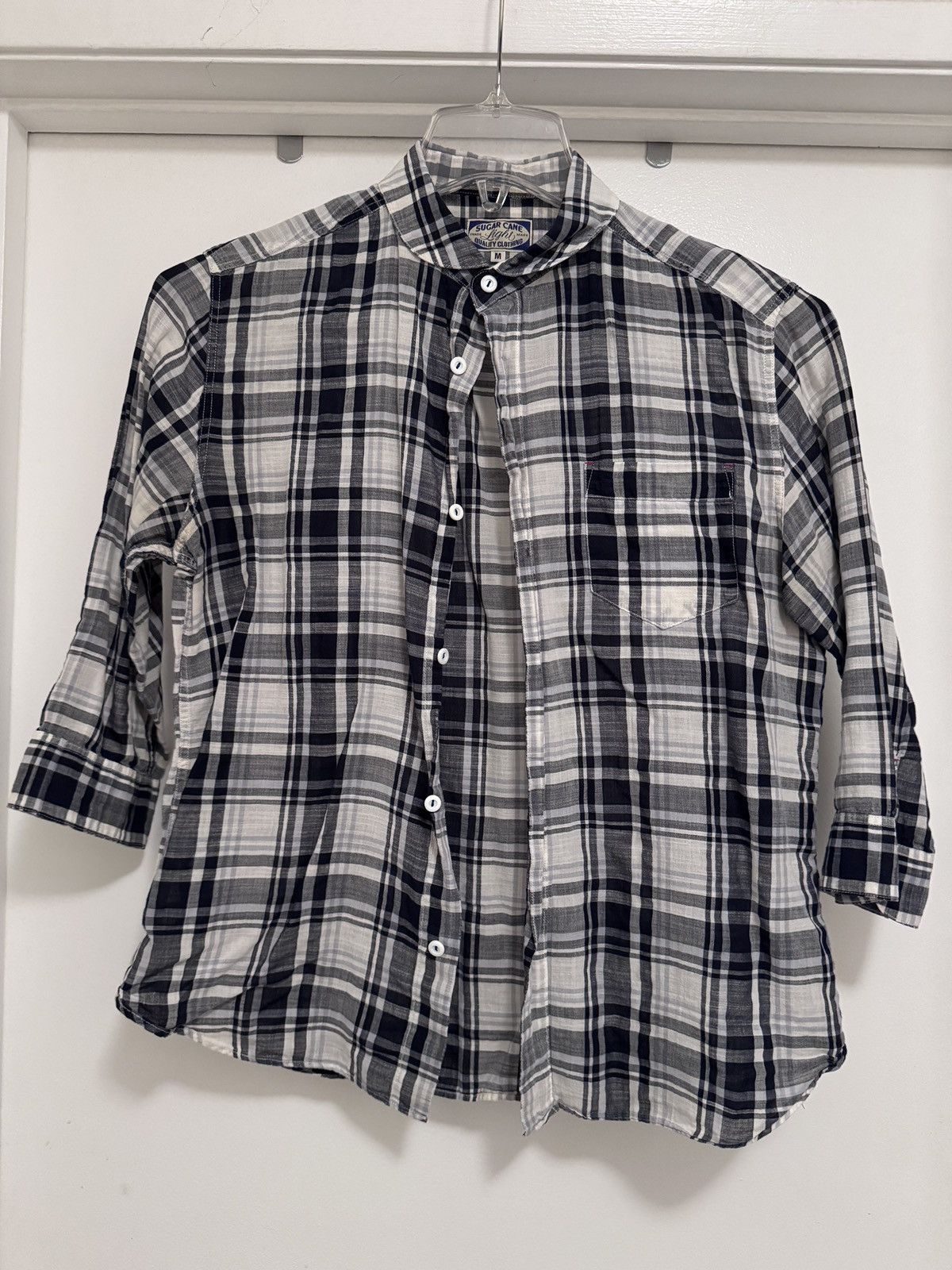 Sugar Cane Sugar Cane Vintage Light 3/4 Sleeve Round Collar Shirt Size US M / EU 48-50 / 2 - 1 Thumbnail