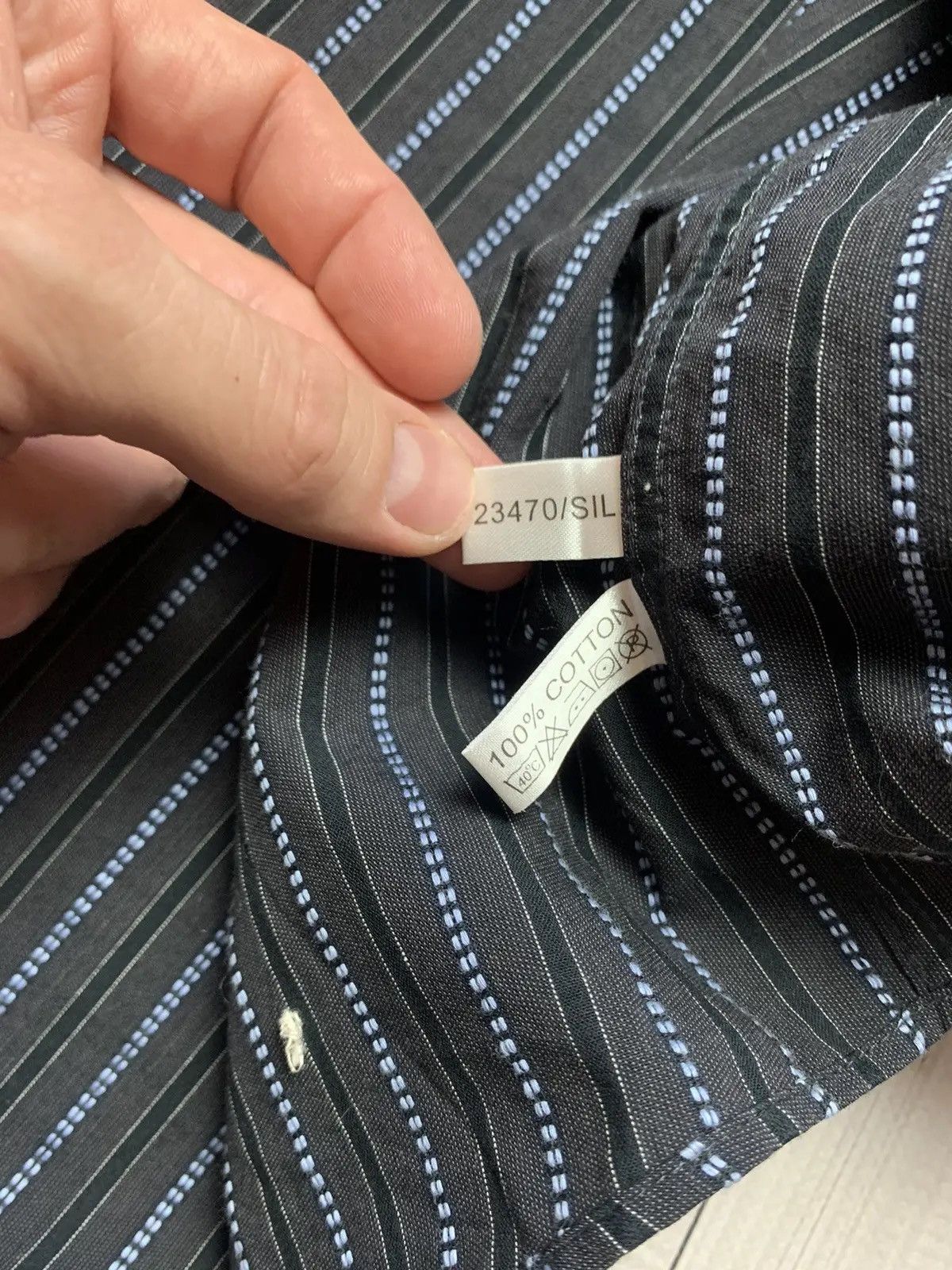 Yves Saint Laurent Vintage striped shirt Yves Saint Laurent grey size XL Size US XL / EU 56 / 4 - 9 Thumbnail
