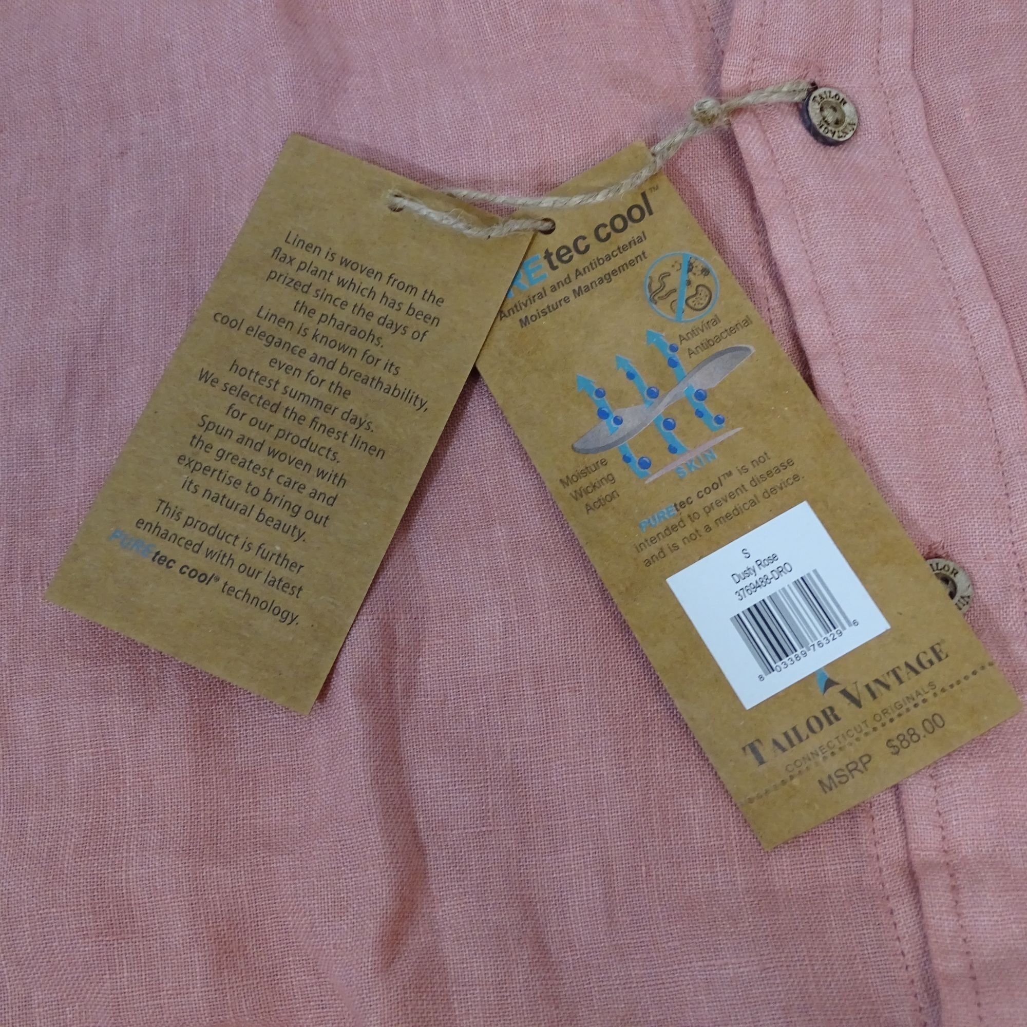 Other Tailor Vintage Men Linen Shirt Size S Short Sleeve Button Up Size US S / EU 44-46 / 1 - 5 Thumbnail
