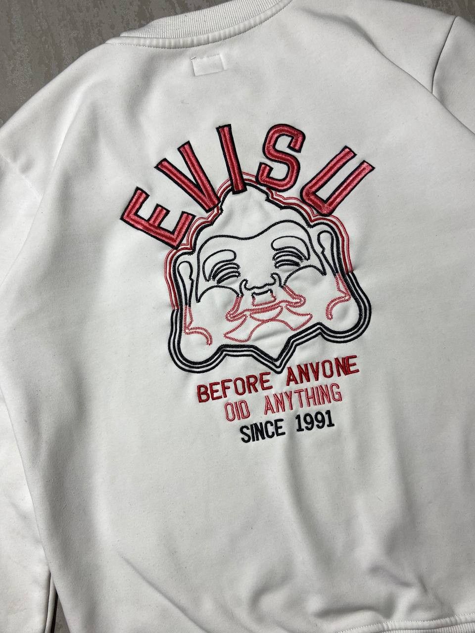Evisu × Japanese Brand × Vintage Evisu Big Logo Sweatshirt White Size US S / EU 44-46 / 1 - 6 Thumbnail