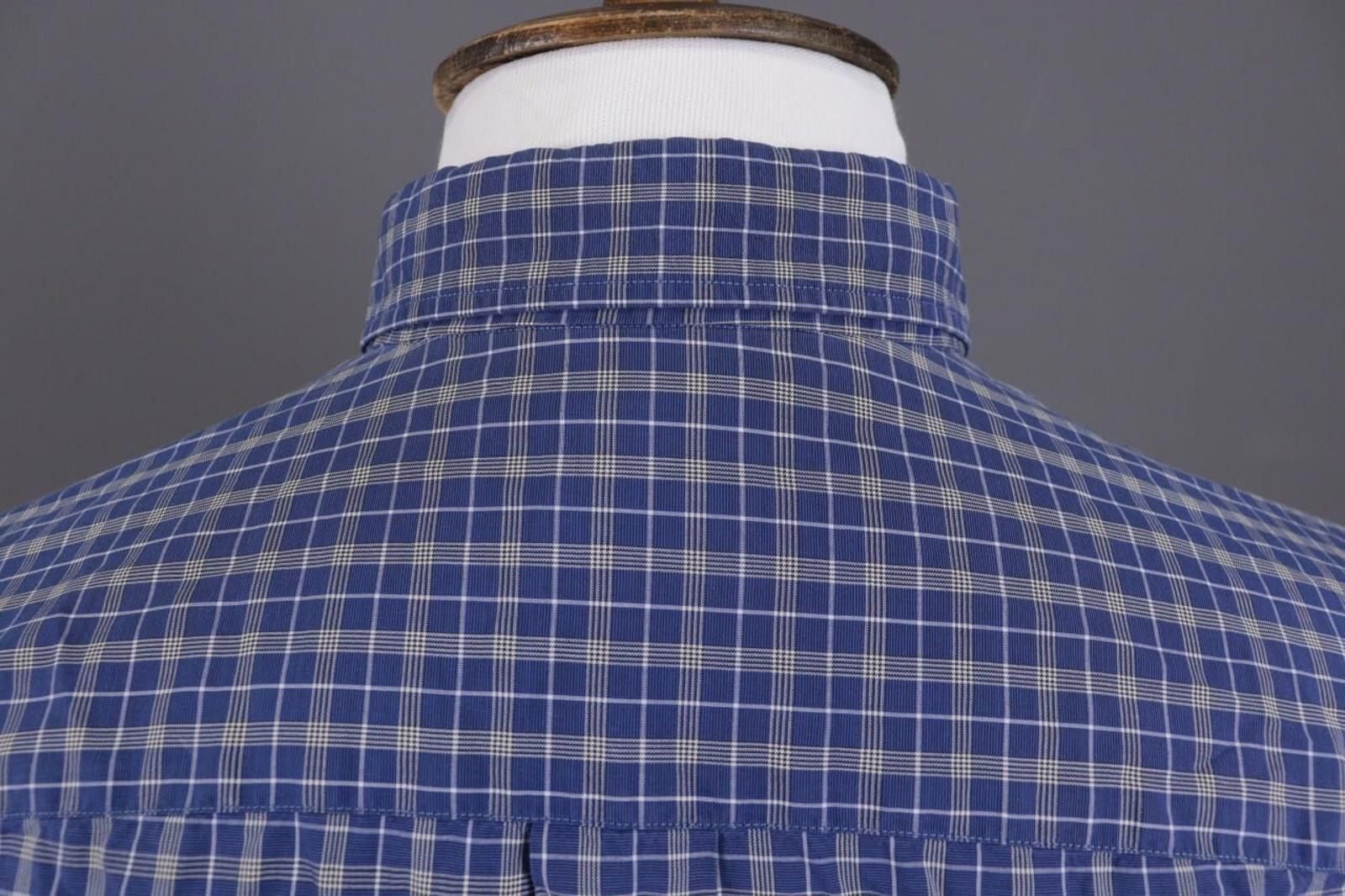 Corneliani Corneliani Blue Check Button Down Shirt Size 42 / 16.5 Size US M / EU 48-50 / 2 - 10 Thumbnail