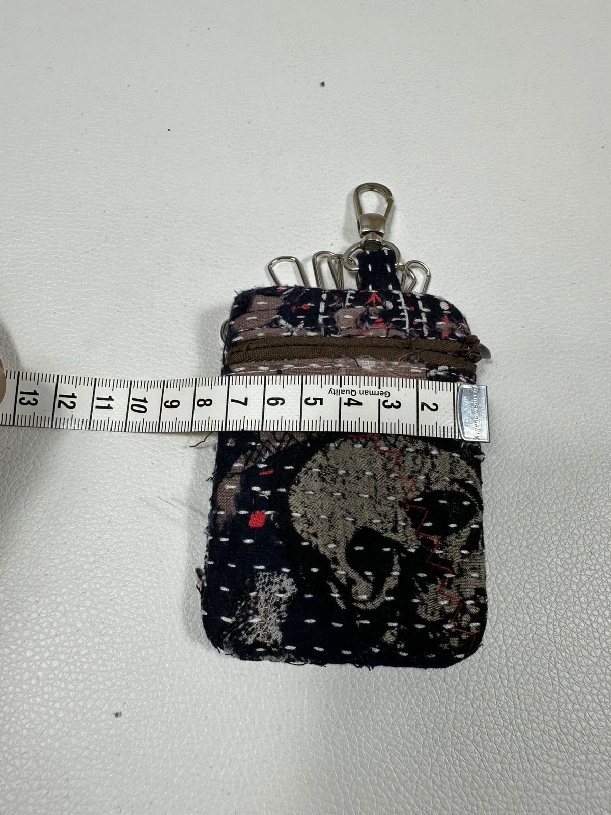 Handmade Custom Made Distressed Paisley Patchwork Boro Keychain Size ONE SIZE - 10 Thumbnail