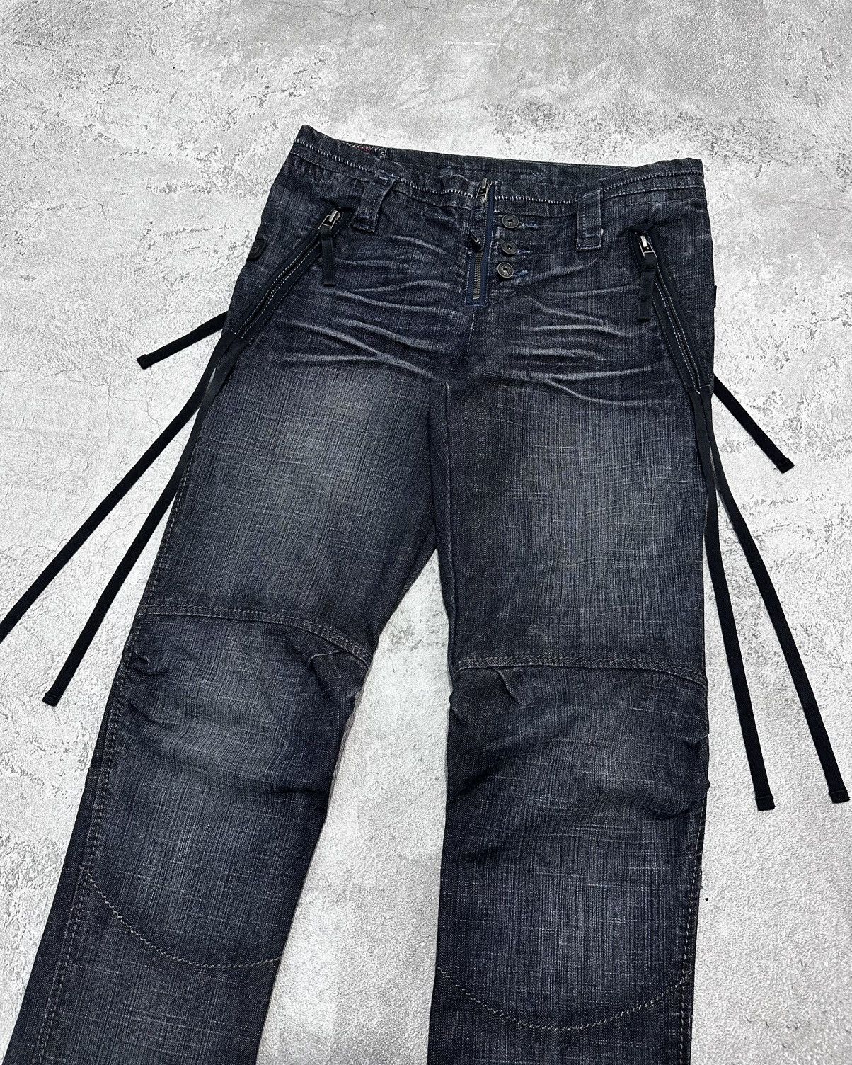 Marithe + Francois Girbaud × Vintage Marithe Francois Girbaud Laced Up Skinny Jeans Size US 27 - 2 Thumbnail