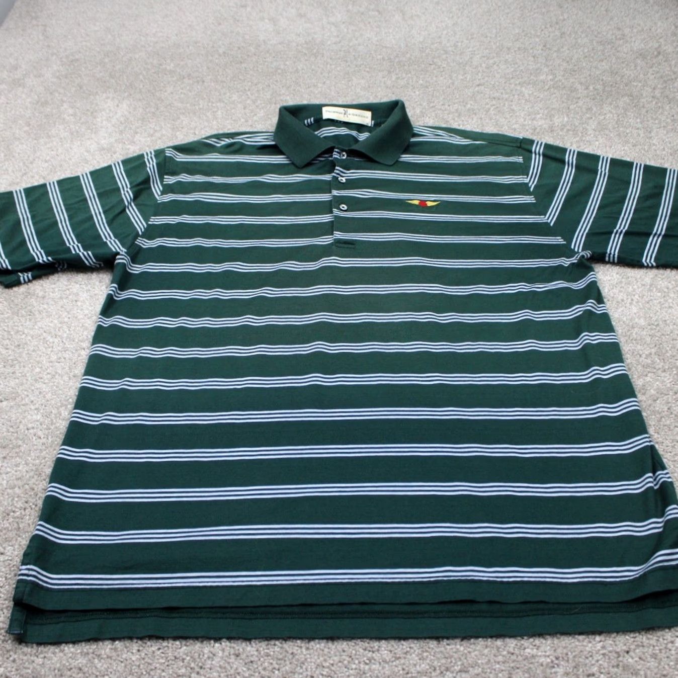 Vintage Fairway & Greene Polo Shirt Mens Large Green 100% Cotton Baltusrol Logo S/S Size US L / EU 52-54 / 3 - 2 Thumbnail