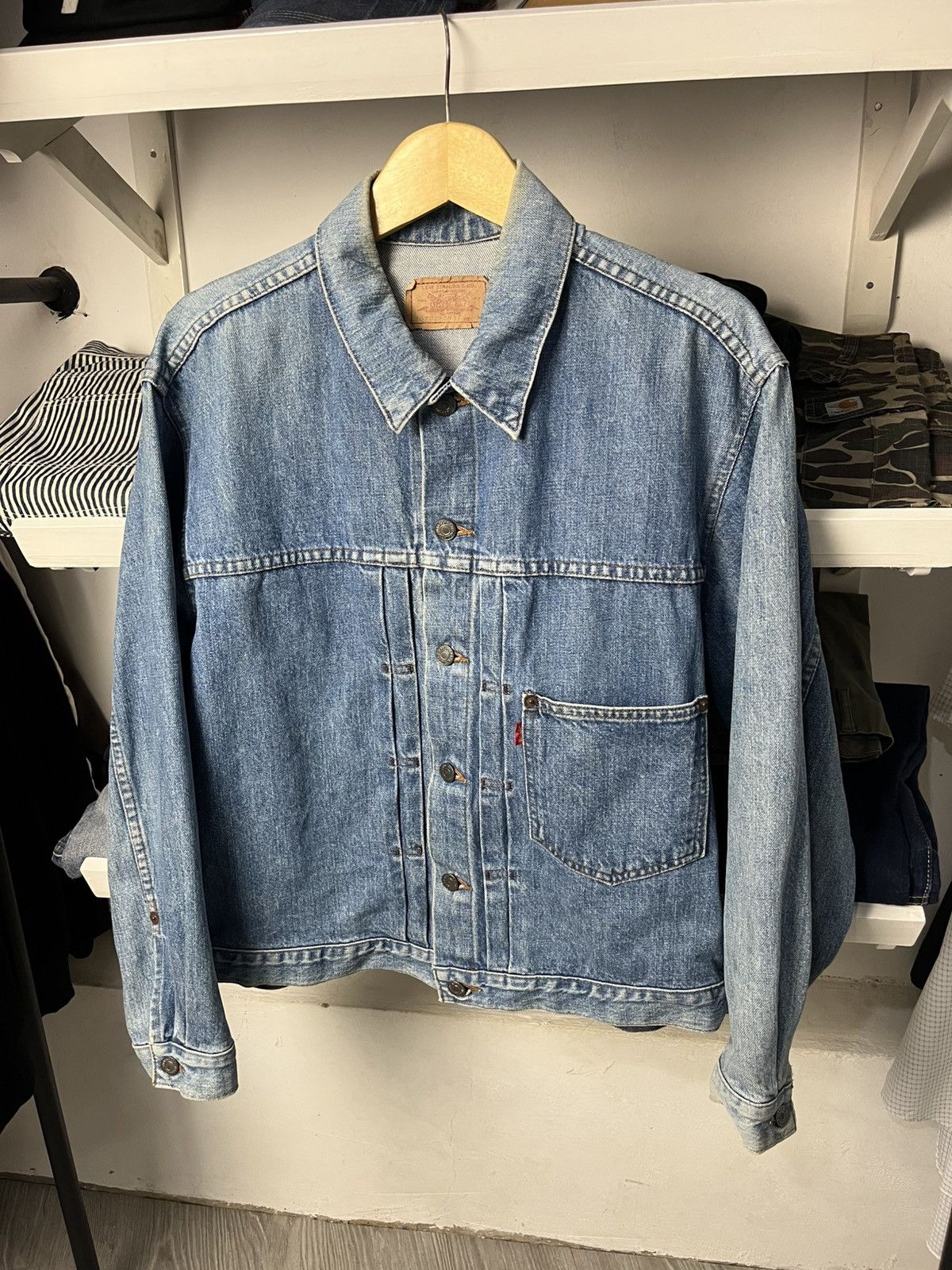 Levi's 1990s Levis Type 1 70702 Trucker Denim Jacket Size US M / EU 48-50 / 2 - 1 Thumbnail