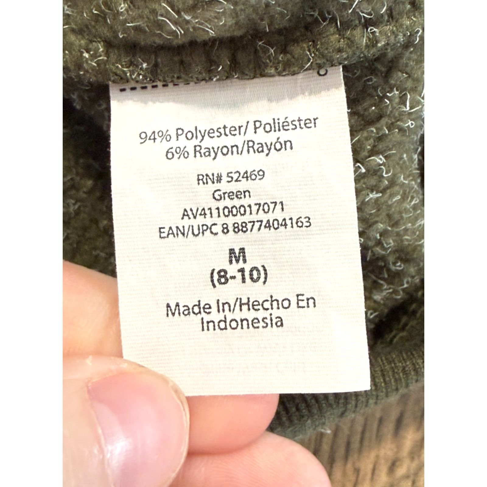 Avia AVIA Sweater Women's Size Medium Green Full Zip Drawstring Long Sleeve Size M / US 6-8 / IT 42-44 - 6 Thumbnail