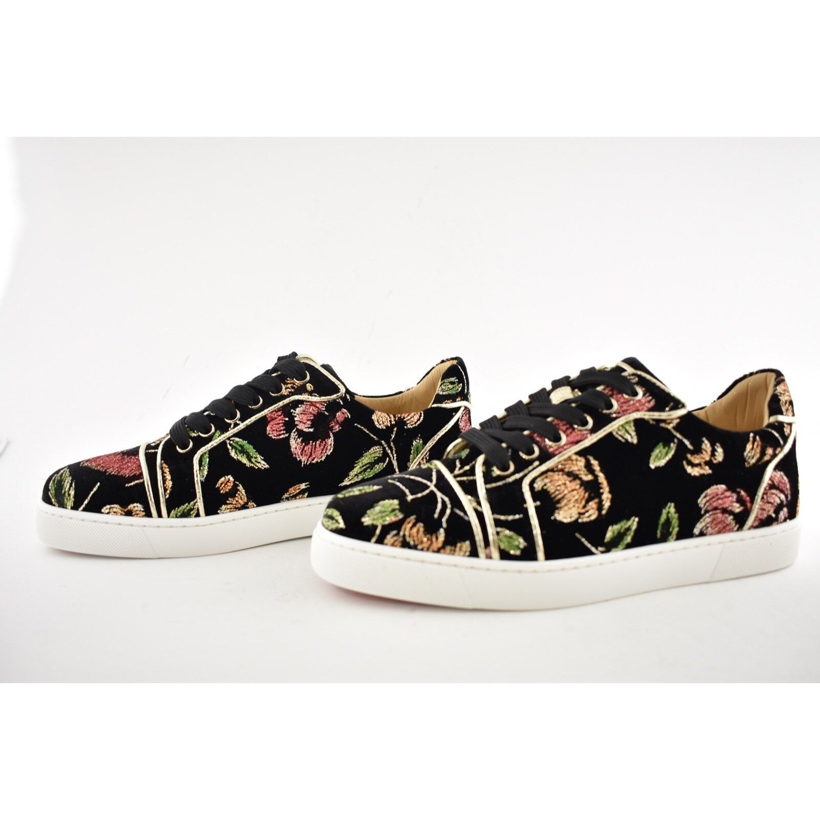 Christian Louboutin Christian Louboutin Flat Black Velvet Low Top Sneaker 41 Size US 11 / IT 41 - 10 Thumbnail