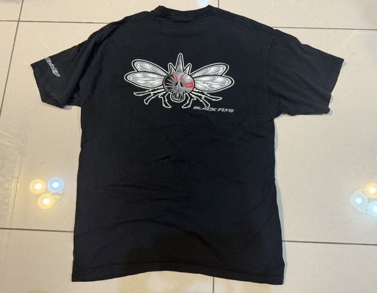 Vintage Vintage 90s Black Flys Skateboard T Shirt Size US XL / EU 56 / 4 - 1 Thumbnail
