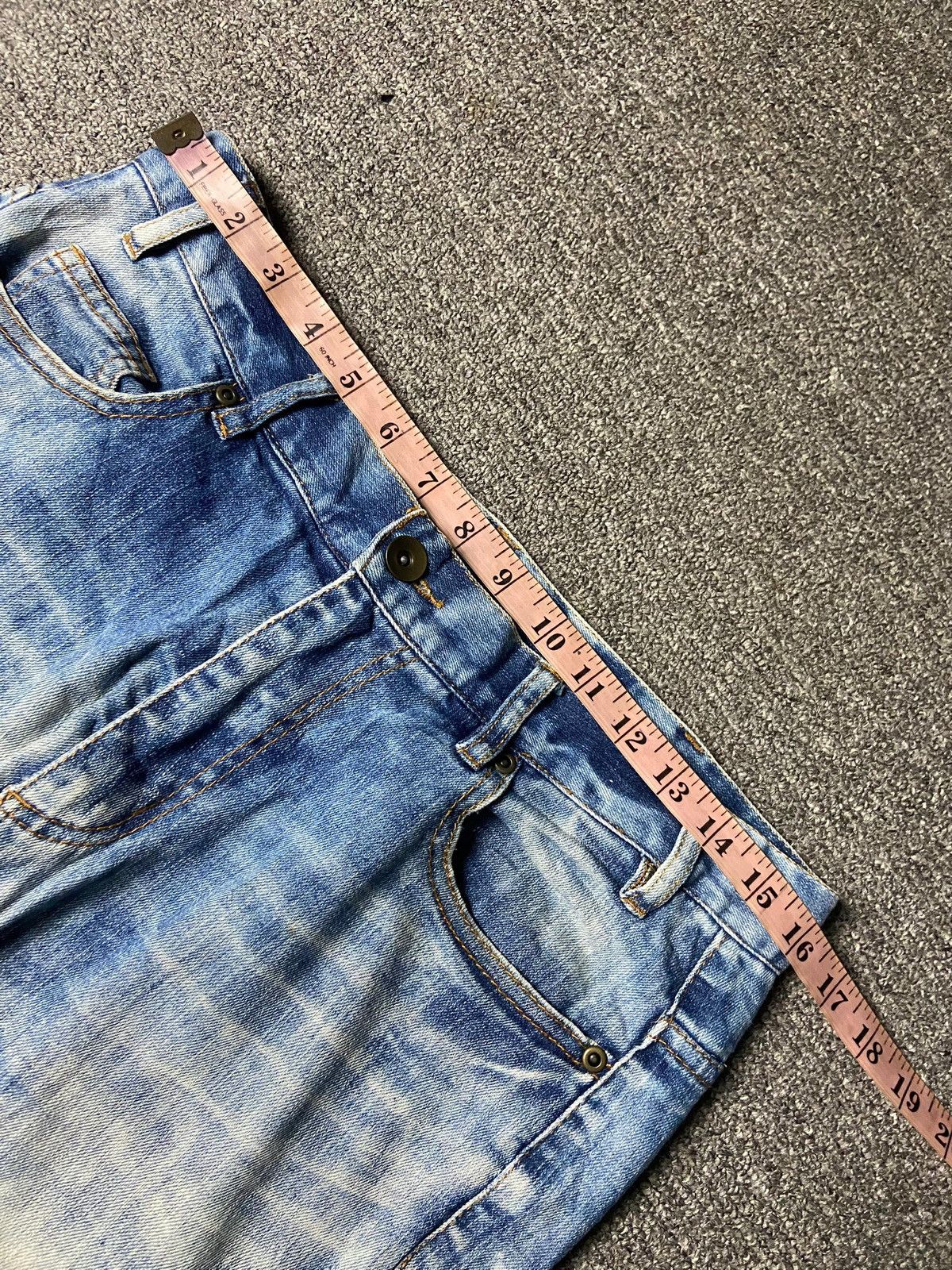 Japanese Brand Basement Wear Acid Wash Distressed Jeans (164) Size US 32 / EU 48 - 7 Thumbnail