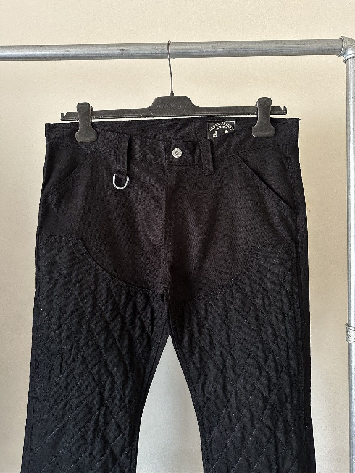 Japanese Brand 2000s Skull Flight Double Knee Pant Size US 34 / EU 50 - 3 Thumbnail