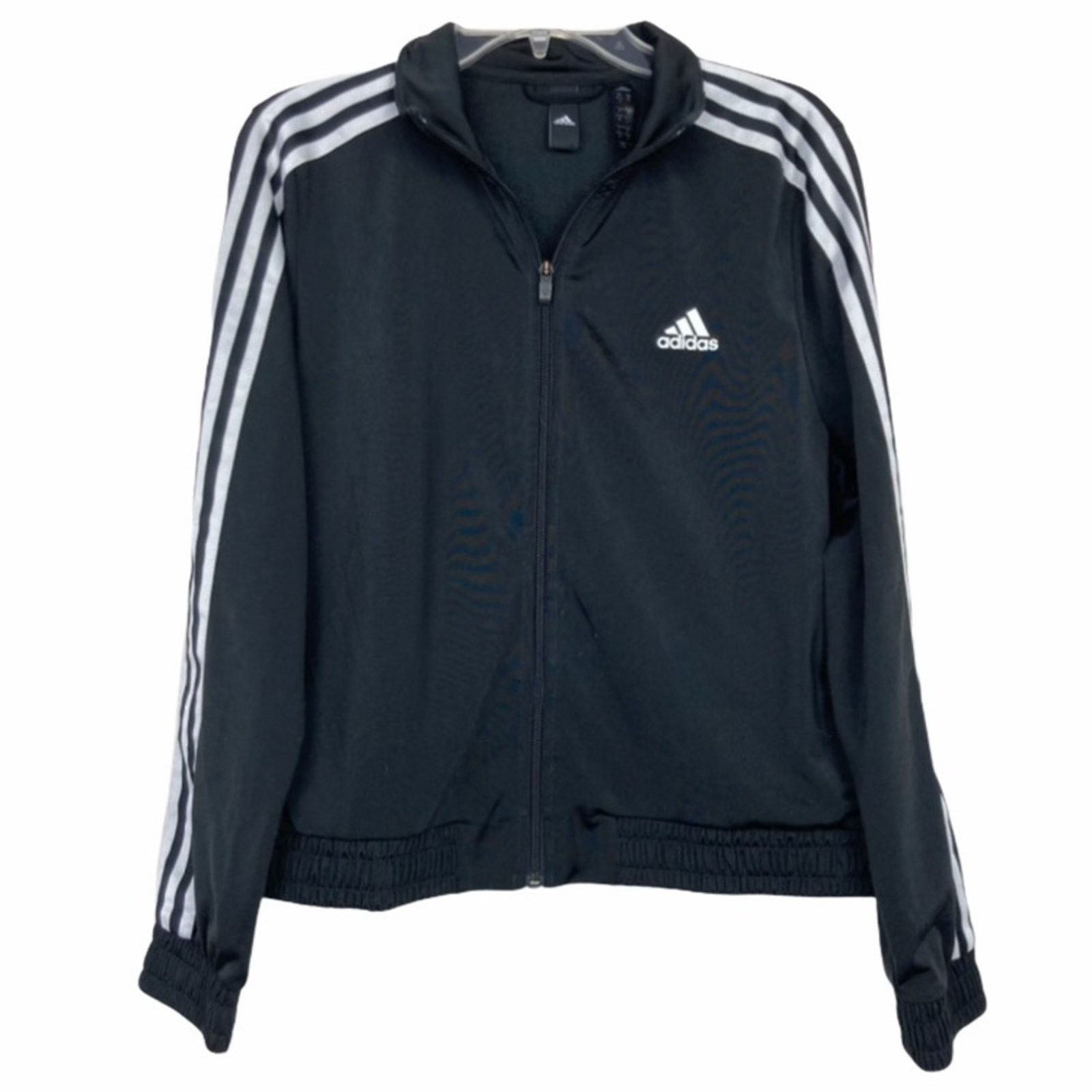 Adidas Adidas Black Full Zip Track Jacket Sz M Size M / US 6-8 / IT 42-44 - 5 Thumbnail