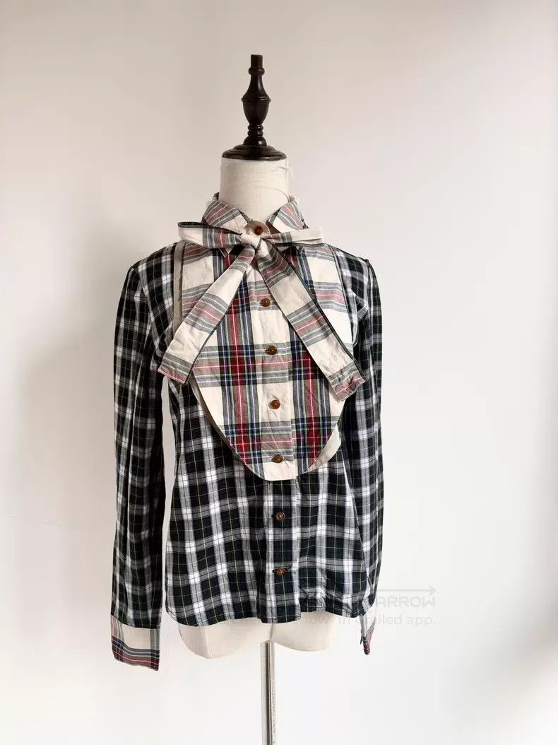 Vivienne Westwood Vivienne Westwood Plaid color block bow shirt Size M / US 6-8 / IT 42-44 - 1 Thumbnail