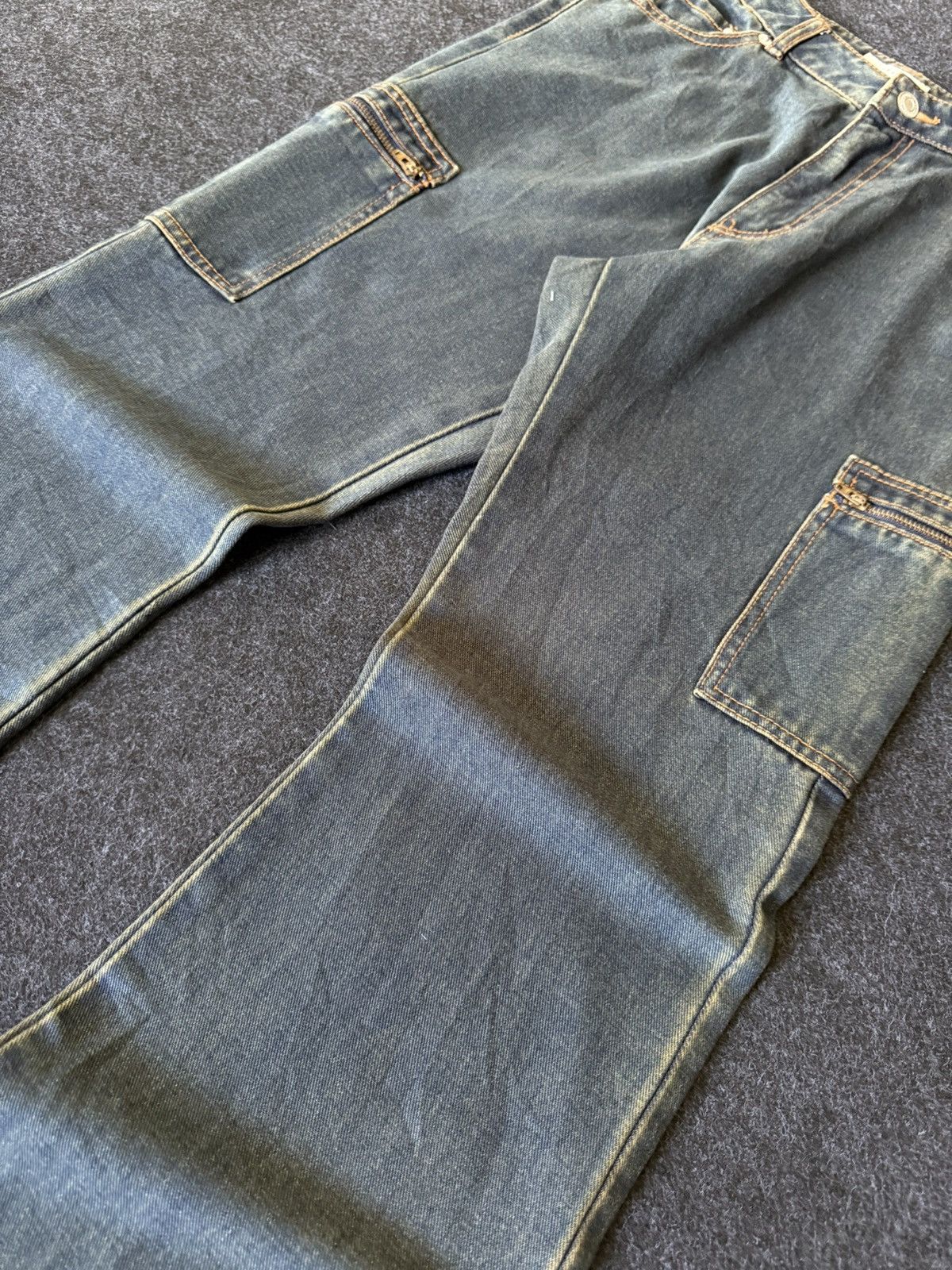 If Six Was Nine × Japanese Brand × Le Grande Bleu (L.G.B.) Daily Topics Japan Flare Cargo Faded Seam Jeans Size US 28 / EU 44 - 5 Thumbnail