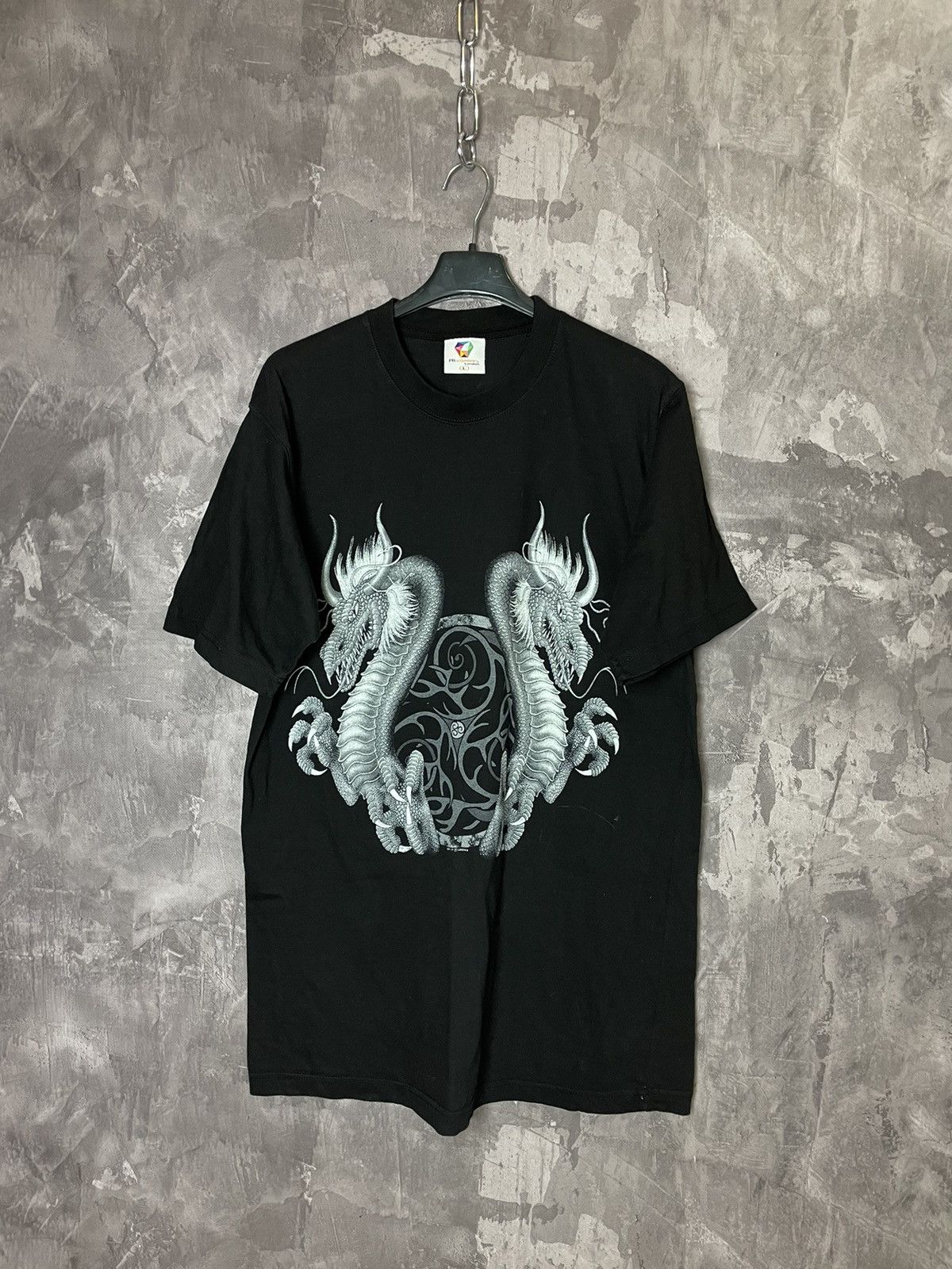 Vintage Distressed Y2K JNCO Style Grail Dragon T Shirt Big Print Size US L / EU 52-54 / 3 - 1 Thumbnail