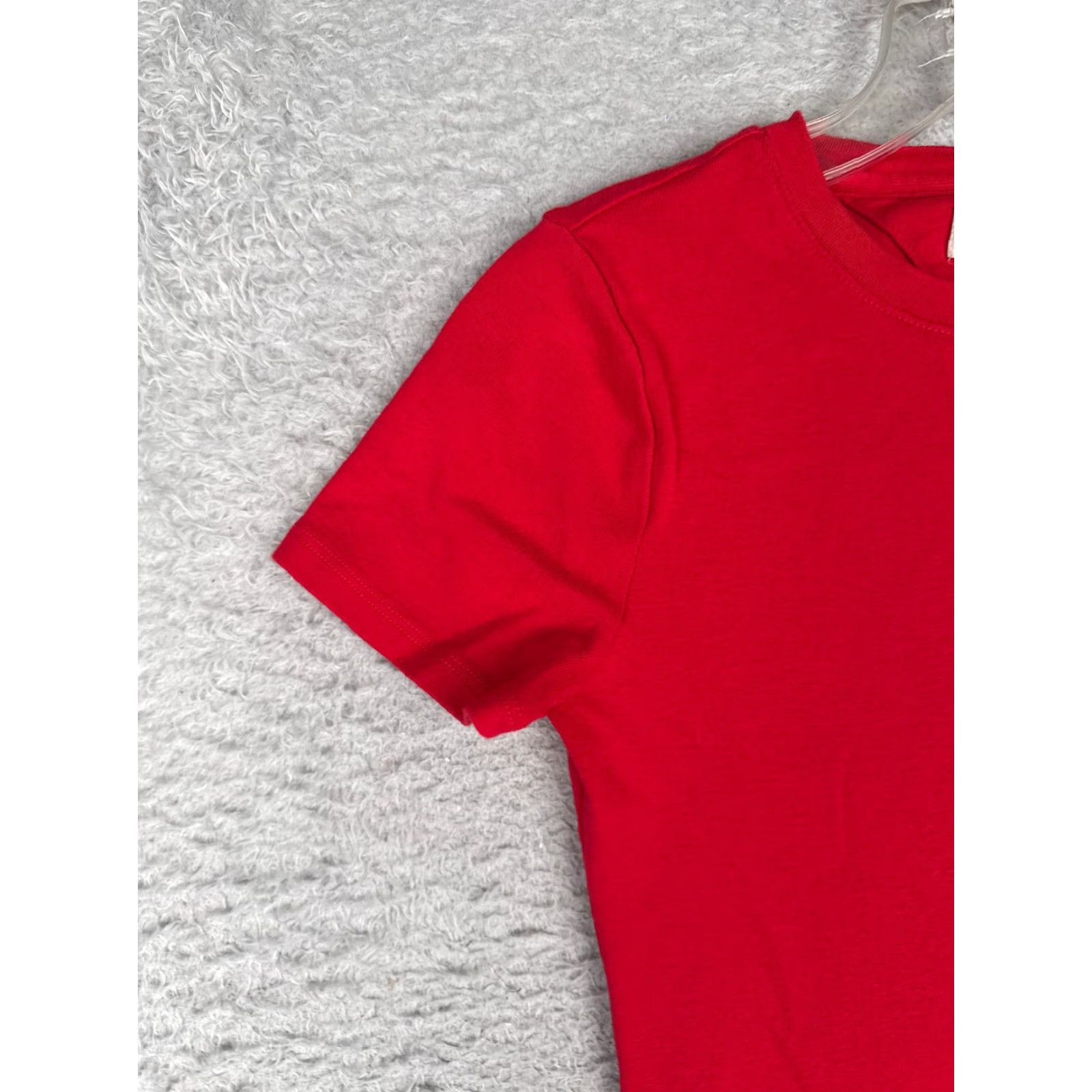 Tommy Hilfiger Tommy Hilfiger Shirt Women Red Short Sleeve Crew Neck 100% Cotton Smal Jeans Size S / US 4 / IT 40 - 3 Thumbnail