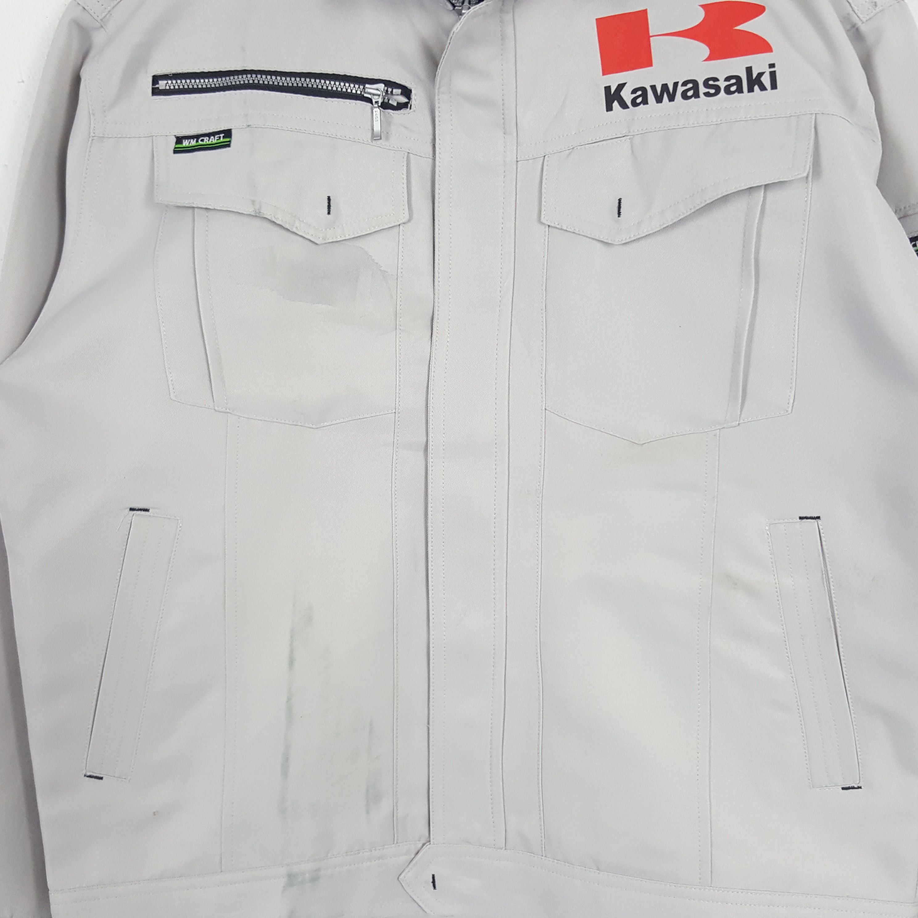Japanese Brand × Vintage Vintage Kawasaki Japanese Motorsports Racing Custom Jacket Size US M / EU 48-50 / 2 - 2 Thumbnail