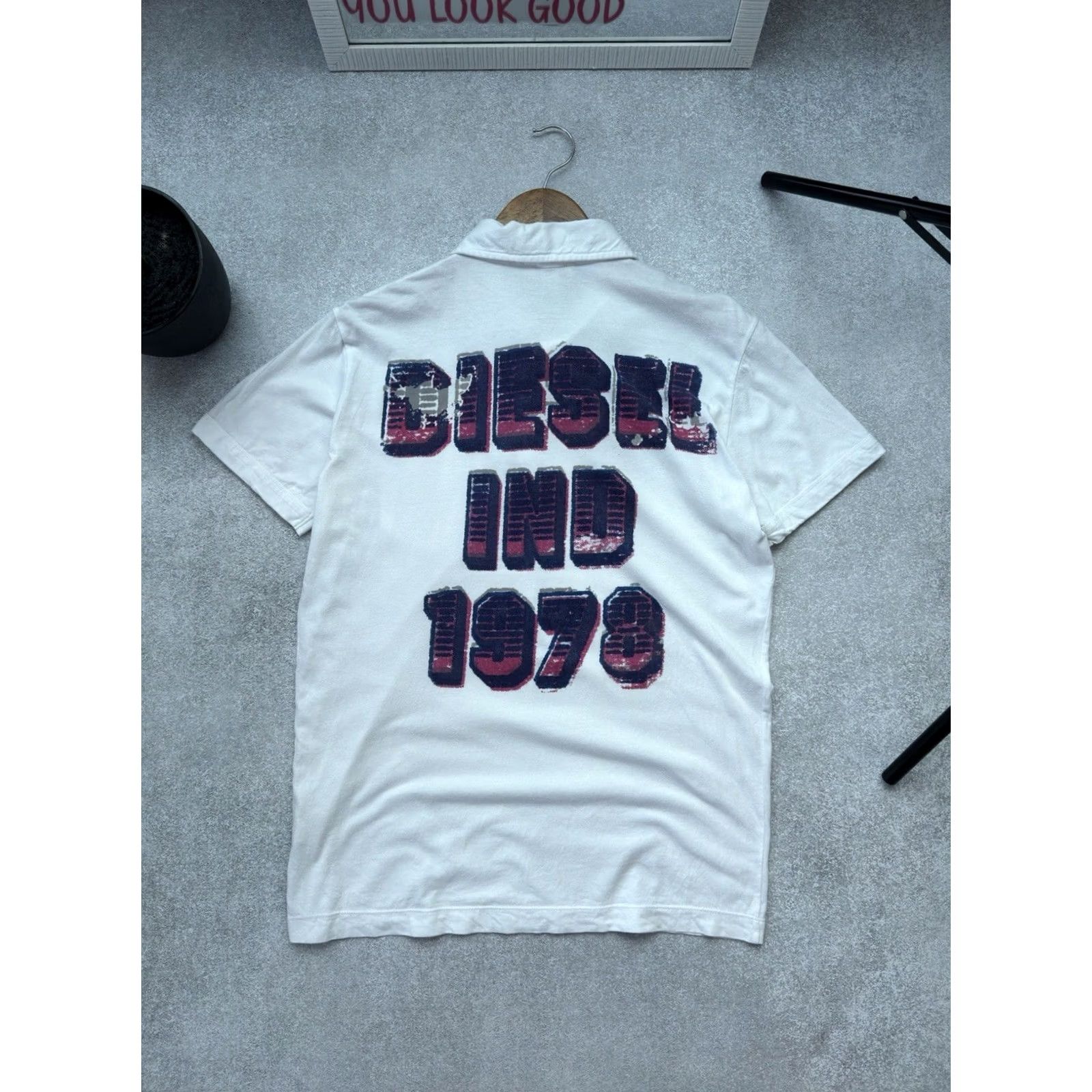 Diesel VINTAGE Diesel Polo Shirt Mens M White Logo Size US M / EU 48-50 / 2 - 2 Thumbnail