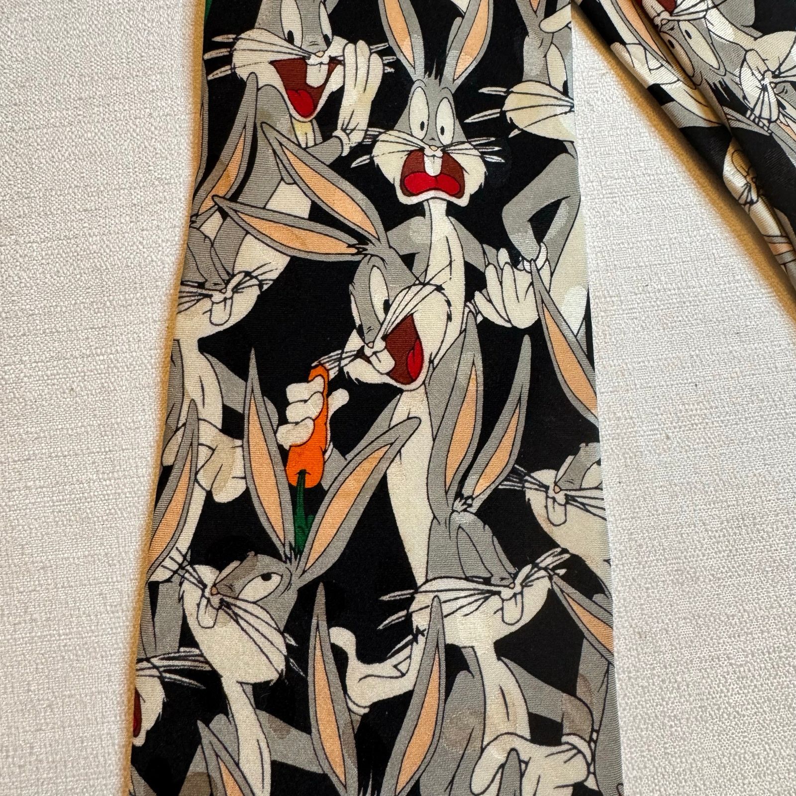 Warner Bros Vintage 1993 Looney Tunes Mania Bugs Bunny Character Tie Size ONE SIZE - 4 Thumbnail