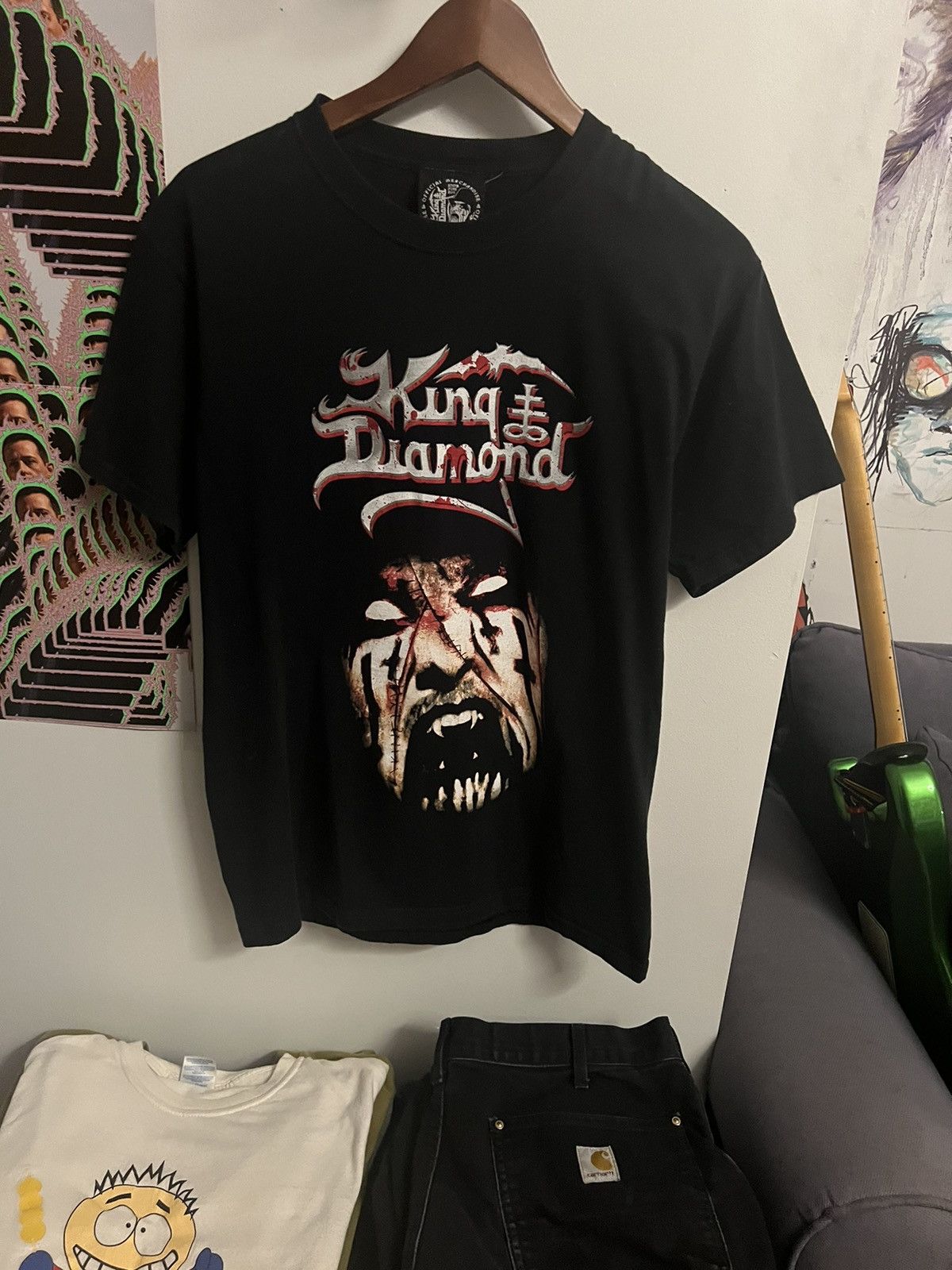 Vintage 00s Horror King Diamond Tee Size US M / EU 48-50 / 2 - 1 Thumbnail