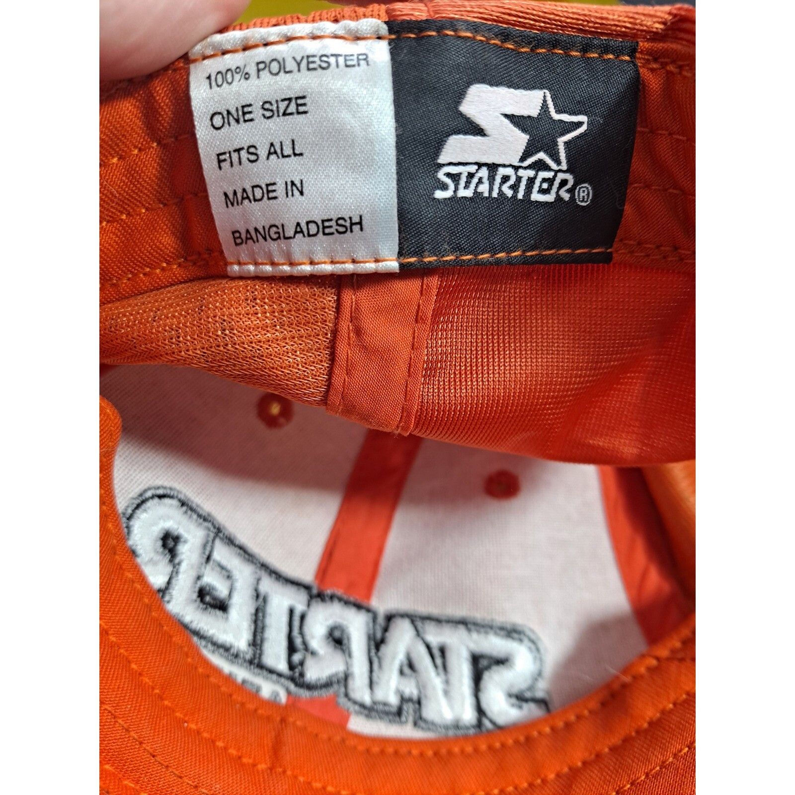 Starter Starter Hat Athletic Baseball Cap Adjustable Orange One Size Size ONE SIZE - 6 Thumbnail