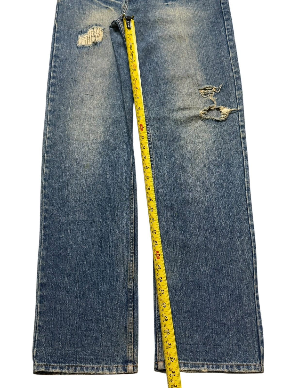 Hysteric Glamour Vintage 90s Japan Nylaus Faded Wash Distress Straight Loose Size US 32 / EU 48 - 12 Thumbnail