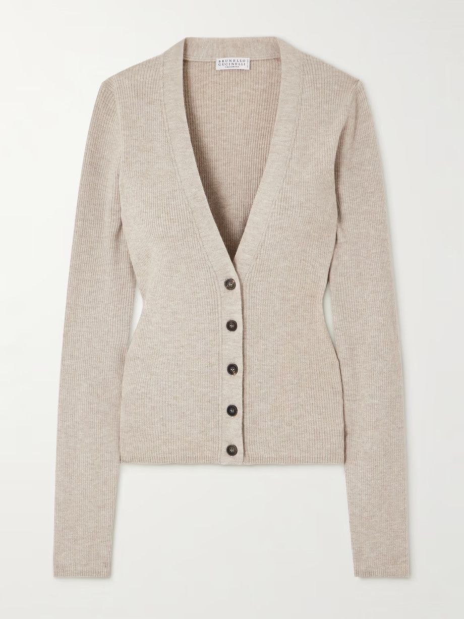 Brunello Cucinelli o1y0725 Cardigan in Beige Size S / US 4 / IT 40 - 1 Thumbnail