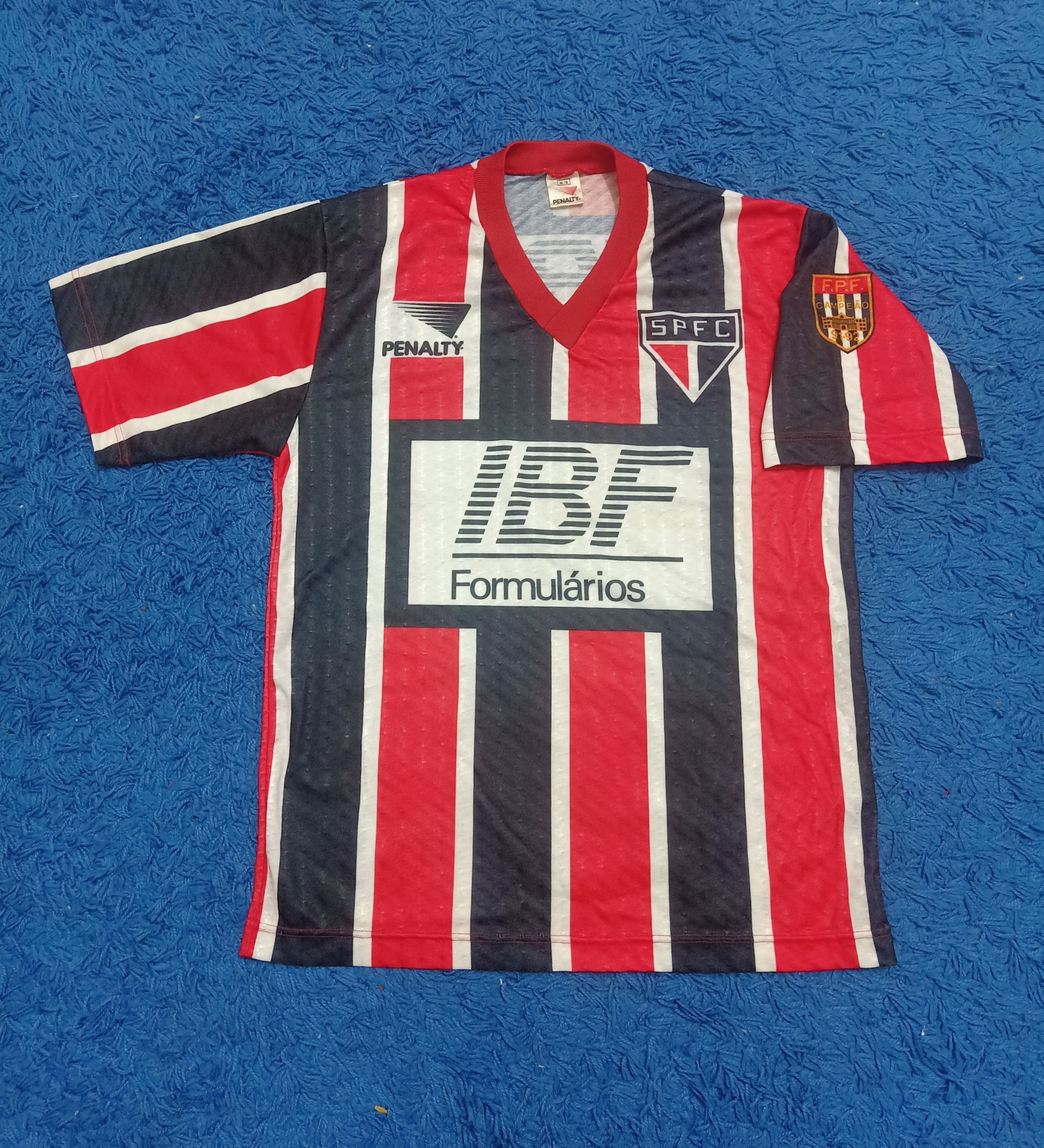 Penalty 1991-92 Sao Paulo Away Jersey Size US M / EU 48-50 / 2 - 1 Thumbnail