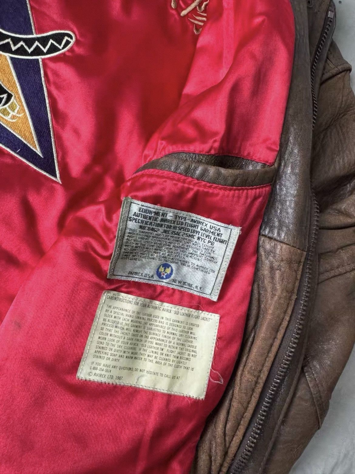 Avirex 1944 Mount n Ride Design Avirex A-2 Leather Aviator Jacket Size US L / EU 52-54 / 3 - 9 Thumbnail